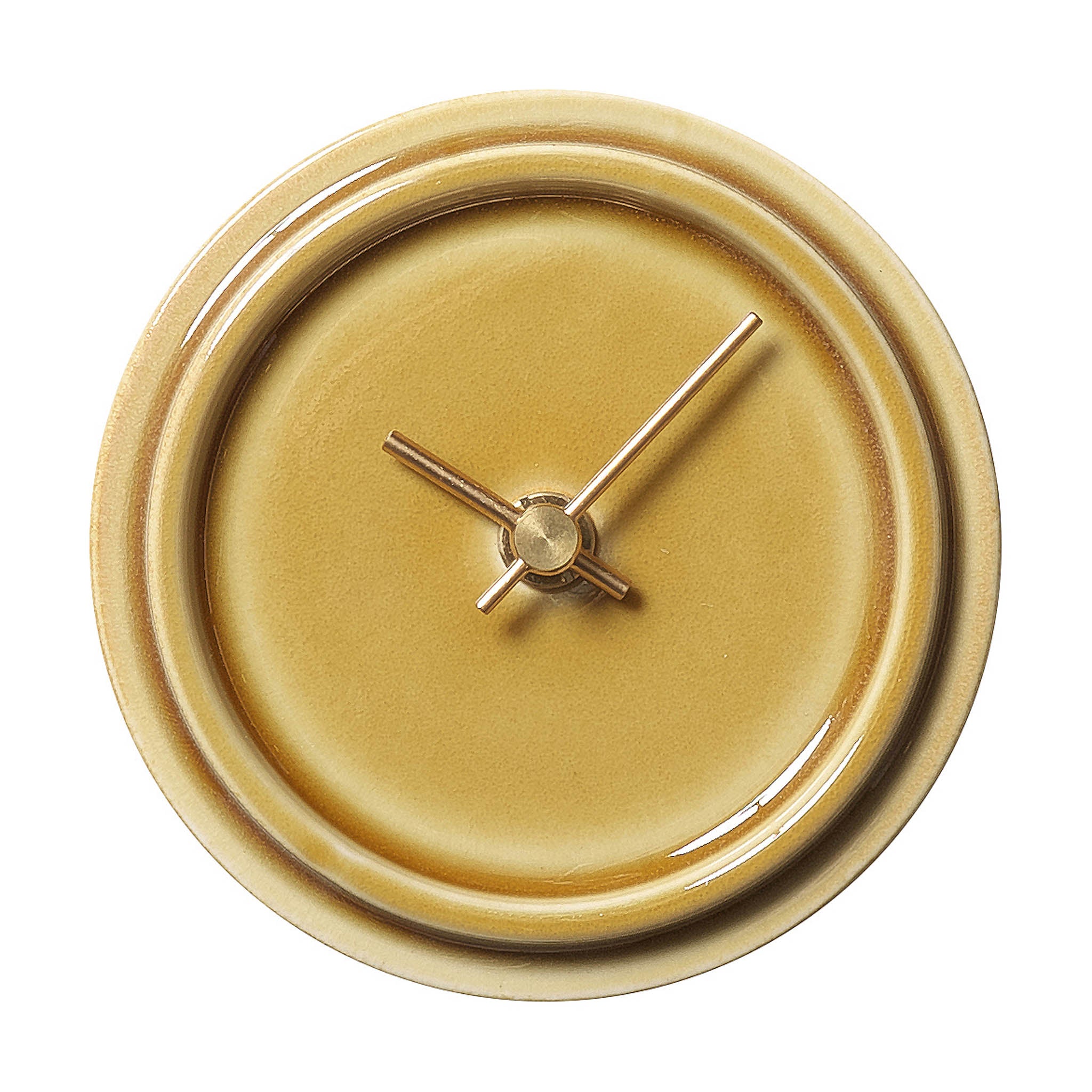 美濃焼 時計 | 2WAY TILE WOOD CLOCK | ペールイエロー WP-14 | SUGY