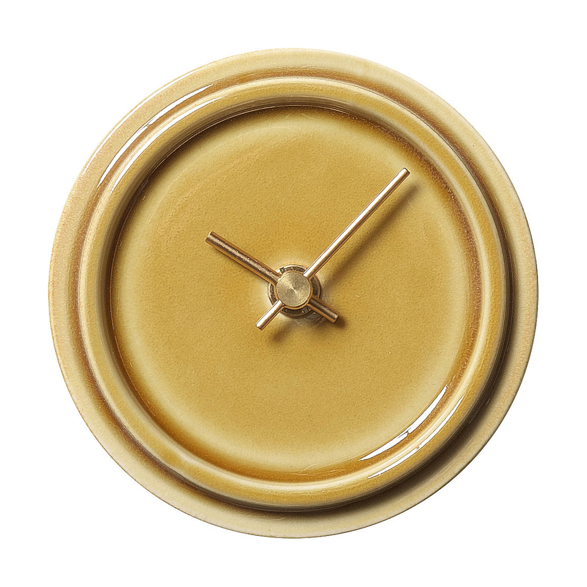 美濃焼 時計 | 2WAY TILE WOOD CLOCK | ペールイエロー WP-14 | SUGY