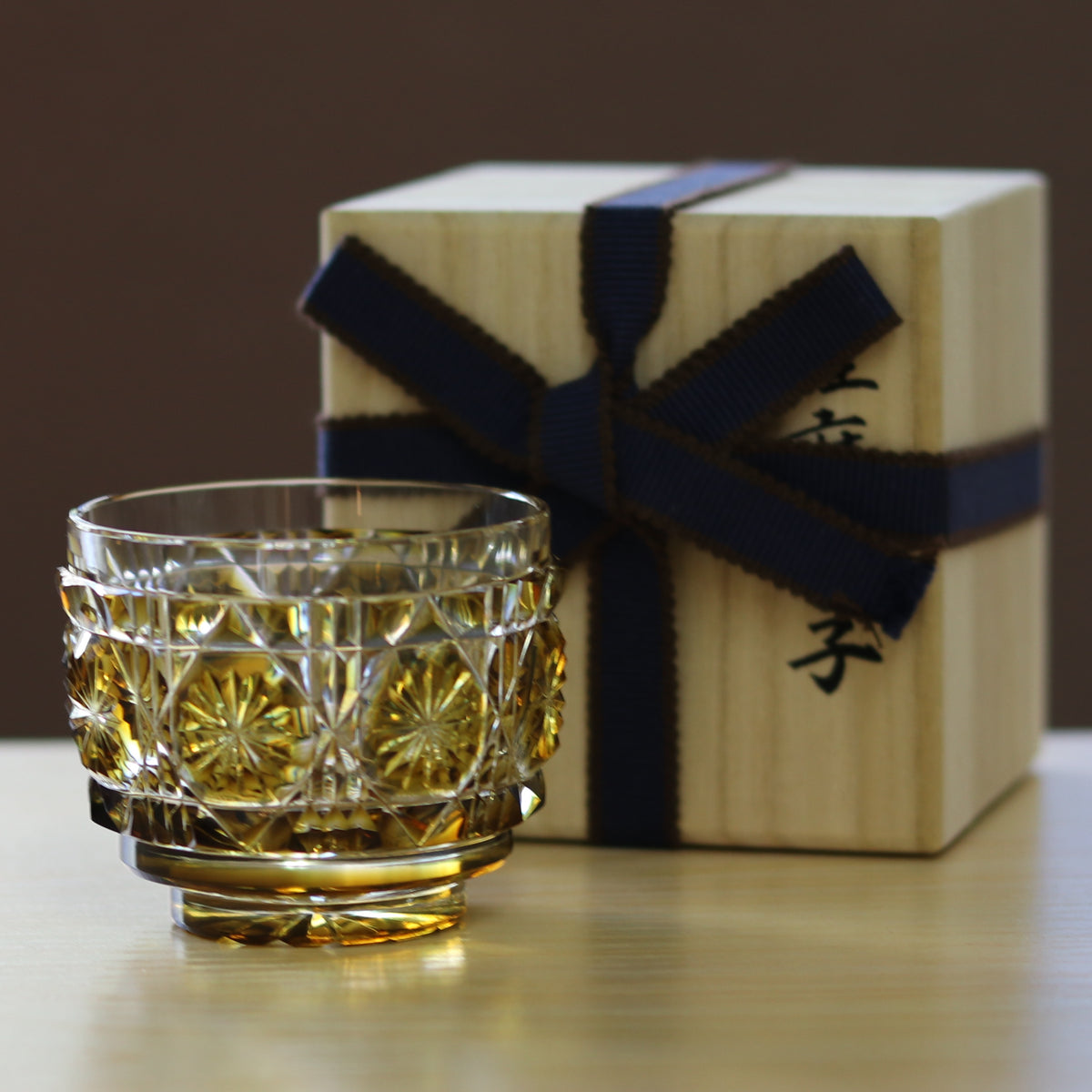 薩摩切子 冷酒おちょこ | 伝匠猪口 | 黄 | 薩摩びーどろ工芸