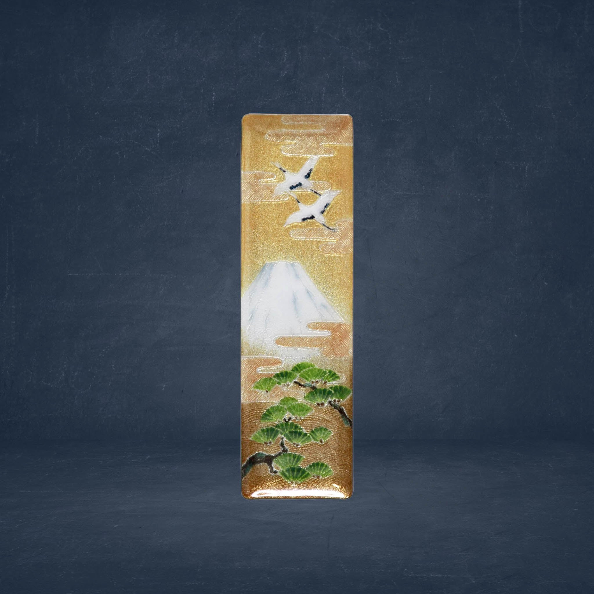 七宝焼き | ペン皿 | 寿 7x24
