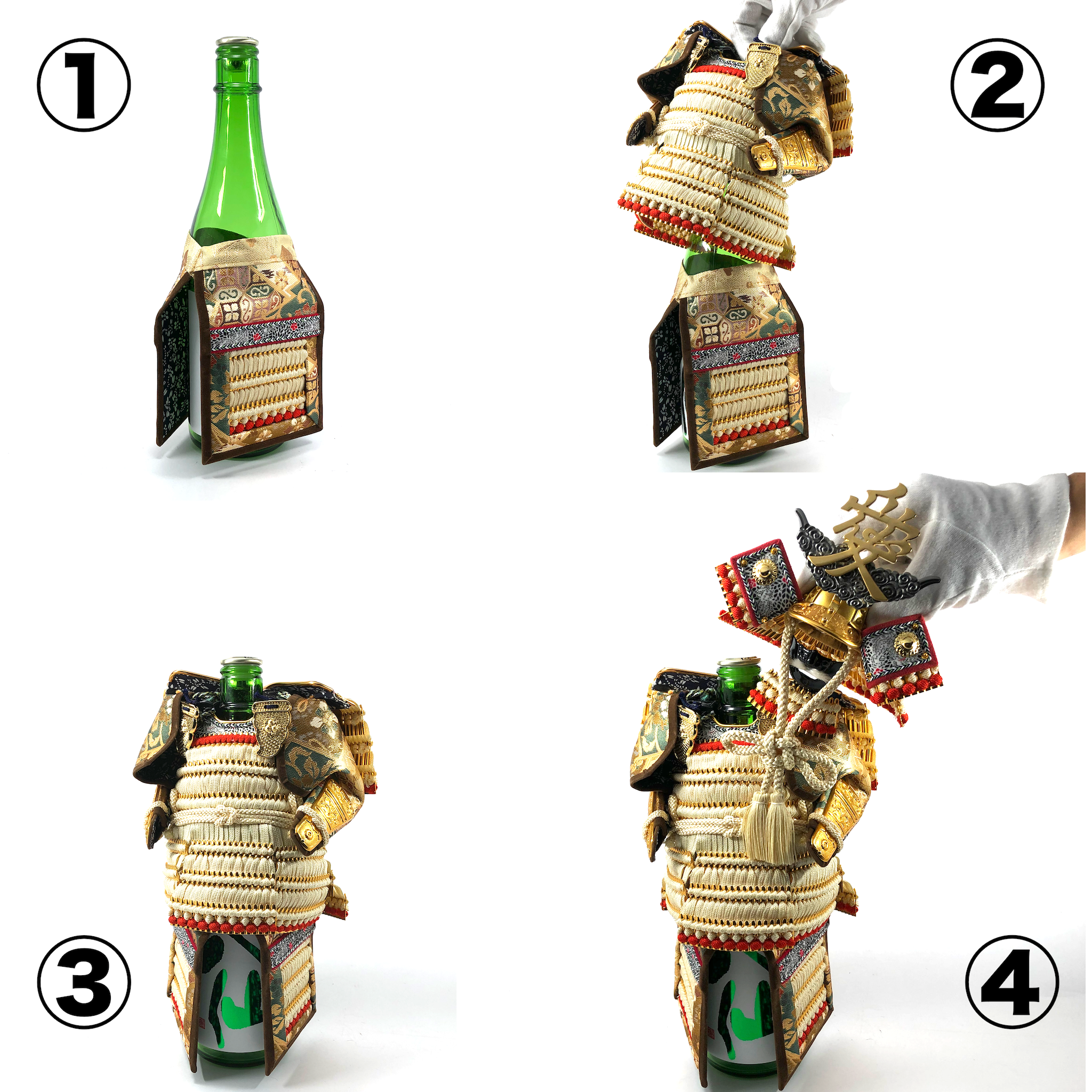 ボトルカバー | 東京手仕事 ボトルアーマー ミニ | 直江兼続公 | 忠保