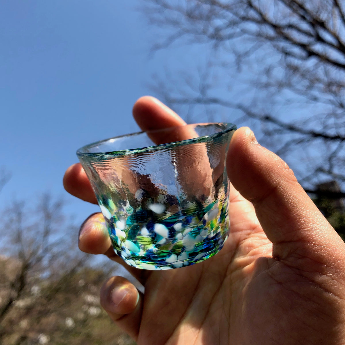 津軽びいどろ 盃セット | 四季の盃 | 花見酒/涼見酒/月見酒/雪見酒 | 北洋硝子