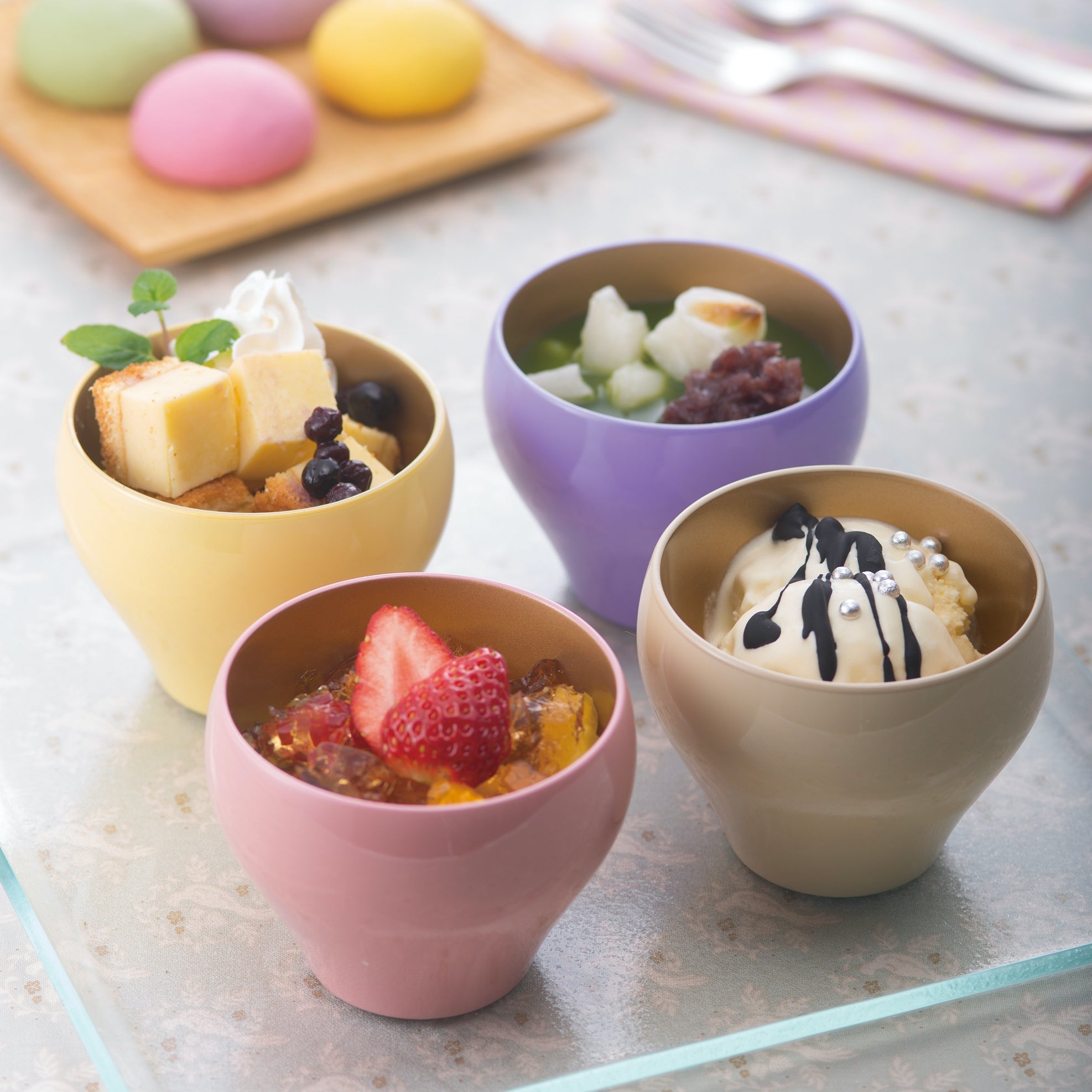 【廃番】会津塗 カップ | デザートカップ | ピンク内金 | 福西惣兵衛商店