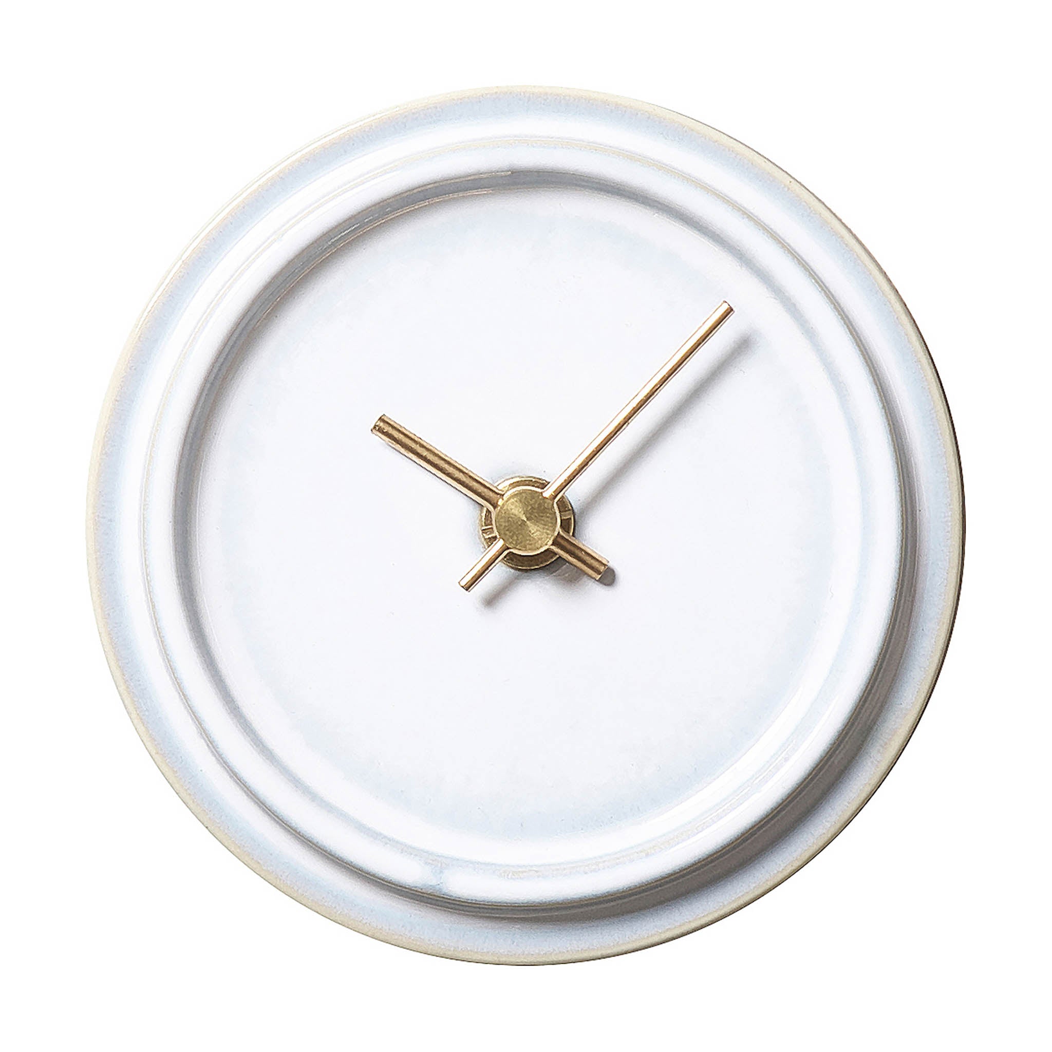 美濃焼 時計 | 2WAY TILE WOOD CLOCK | 乳白釉 WZ-01 | SUGY