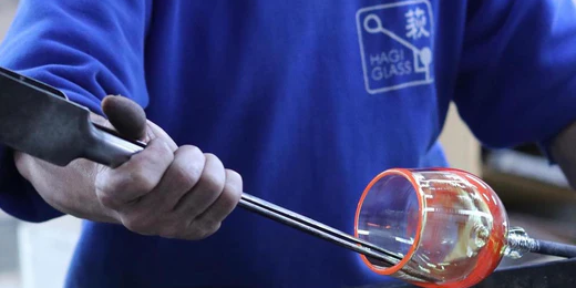萩硝子工房の様子