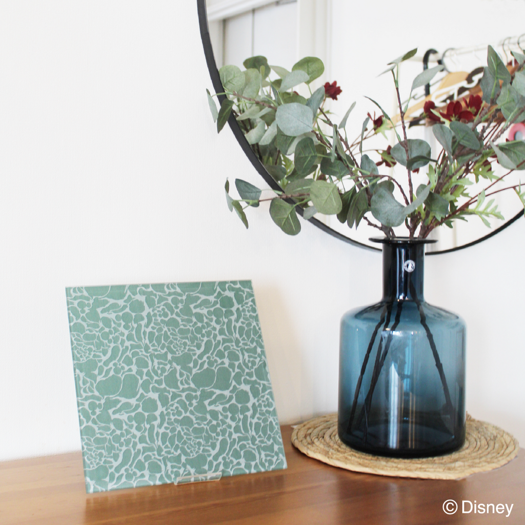 桐生織 絹織ガラスパネル | ミッキーマウス | かくれんぼ | Chara'ft