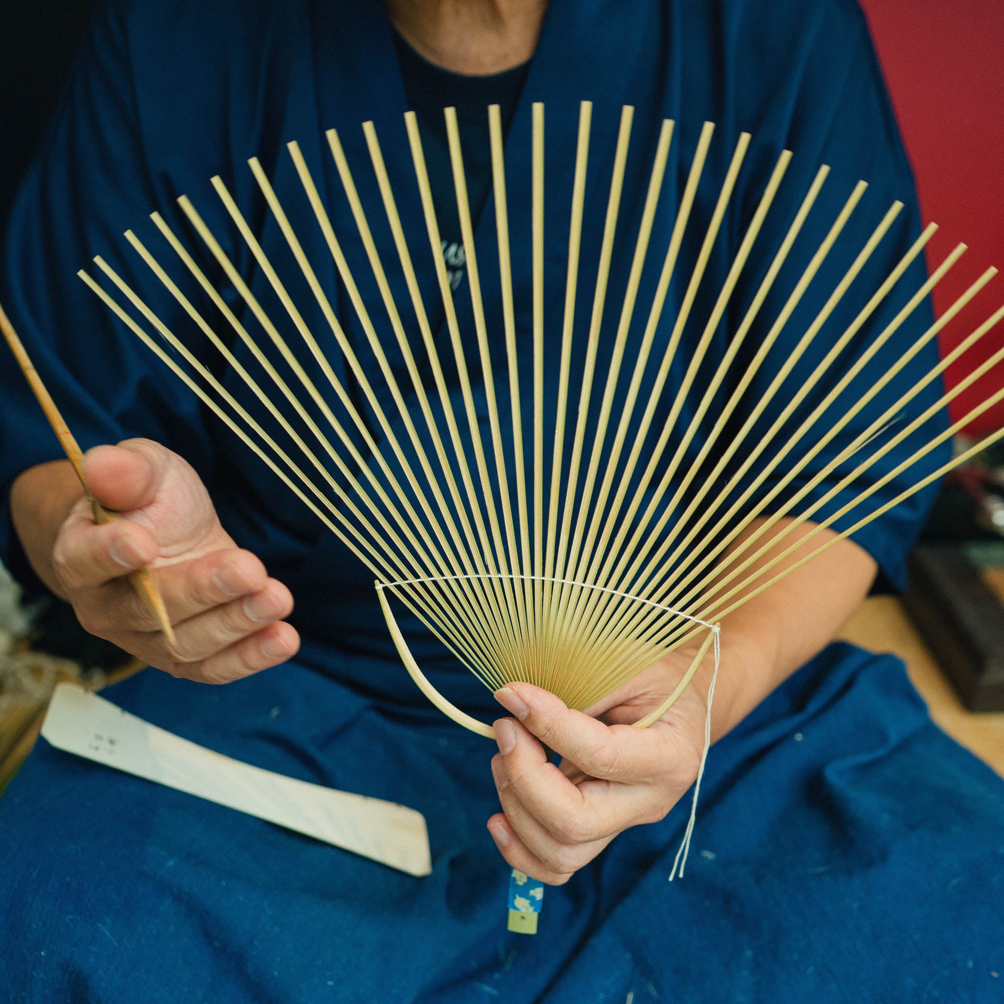 丸亀うちわ | 藍染 | しじら織り 筒染め | うちわ屋 涼