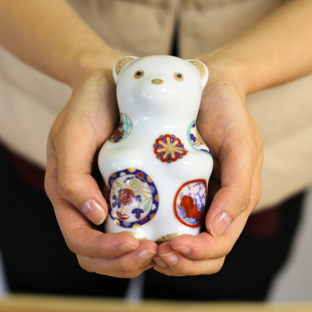 有田焼　吉祥古伊万里 momocoベア型 置物 和柄 伝統工芸 有田焼 置物 | momoco bear | 吉祥古伊万里 | オリジナル