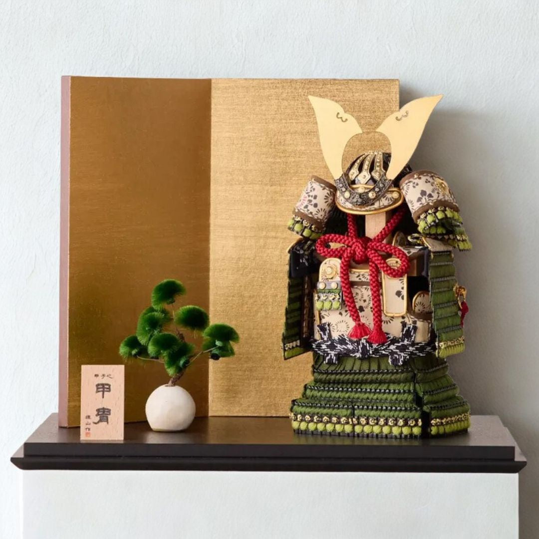 鎧飾りセット | 大河鎧 | 萌黄 | 鈴甲子 雄山【26/1/6以降順次配送】