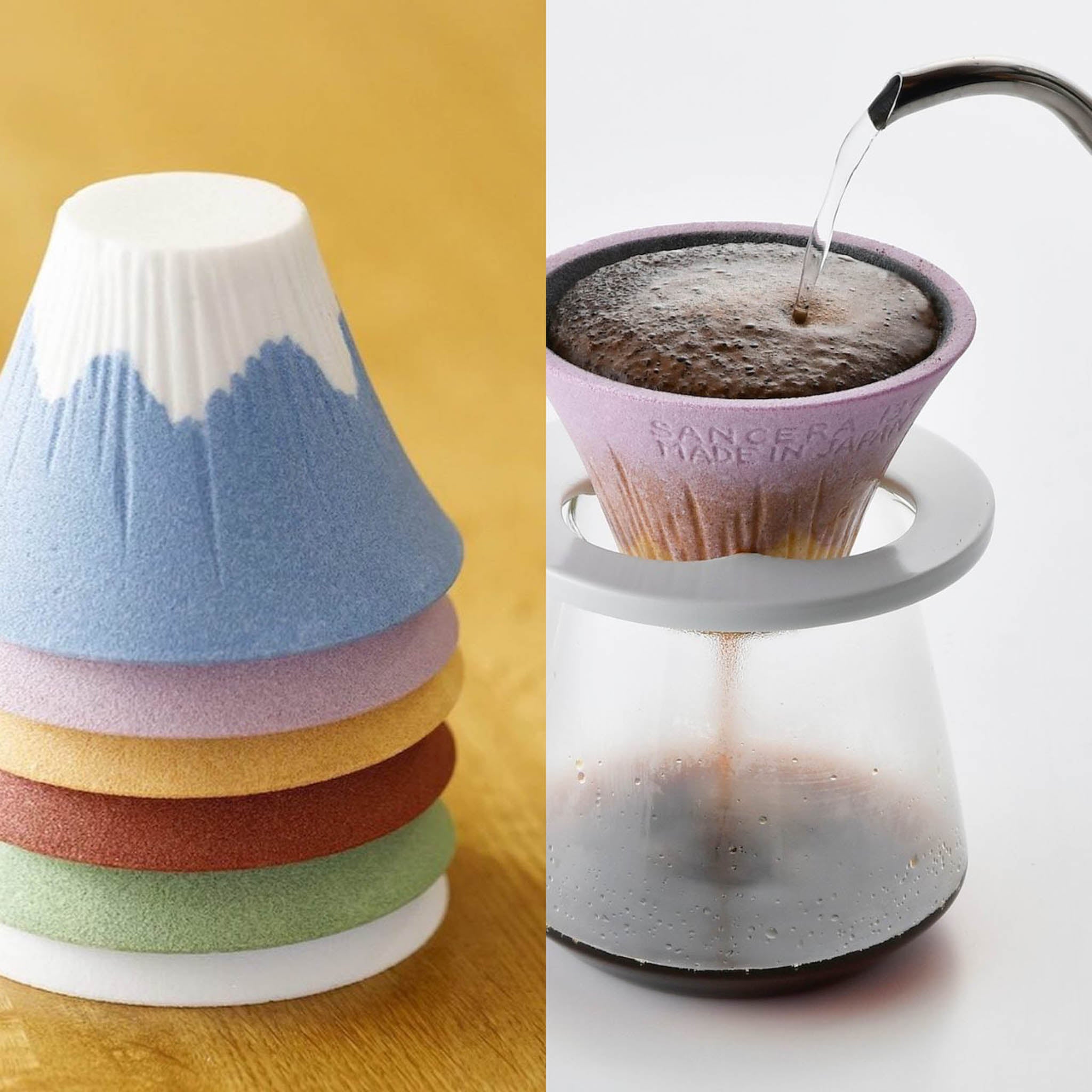 波佐見焼 セラミックコーヒーフィルター | 富士山 | 青 | 燦セラ