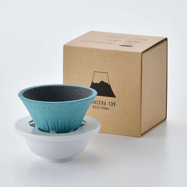 波佐見焼 セラミックコーヒーフィルター | 富士山 |  緑青 | 燦セラ