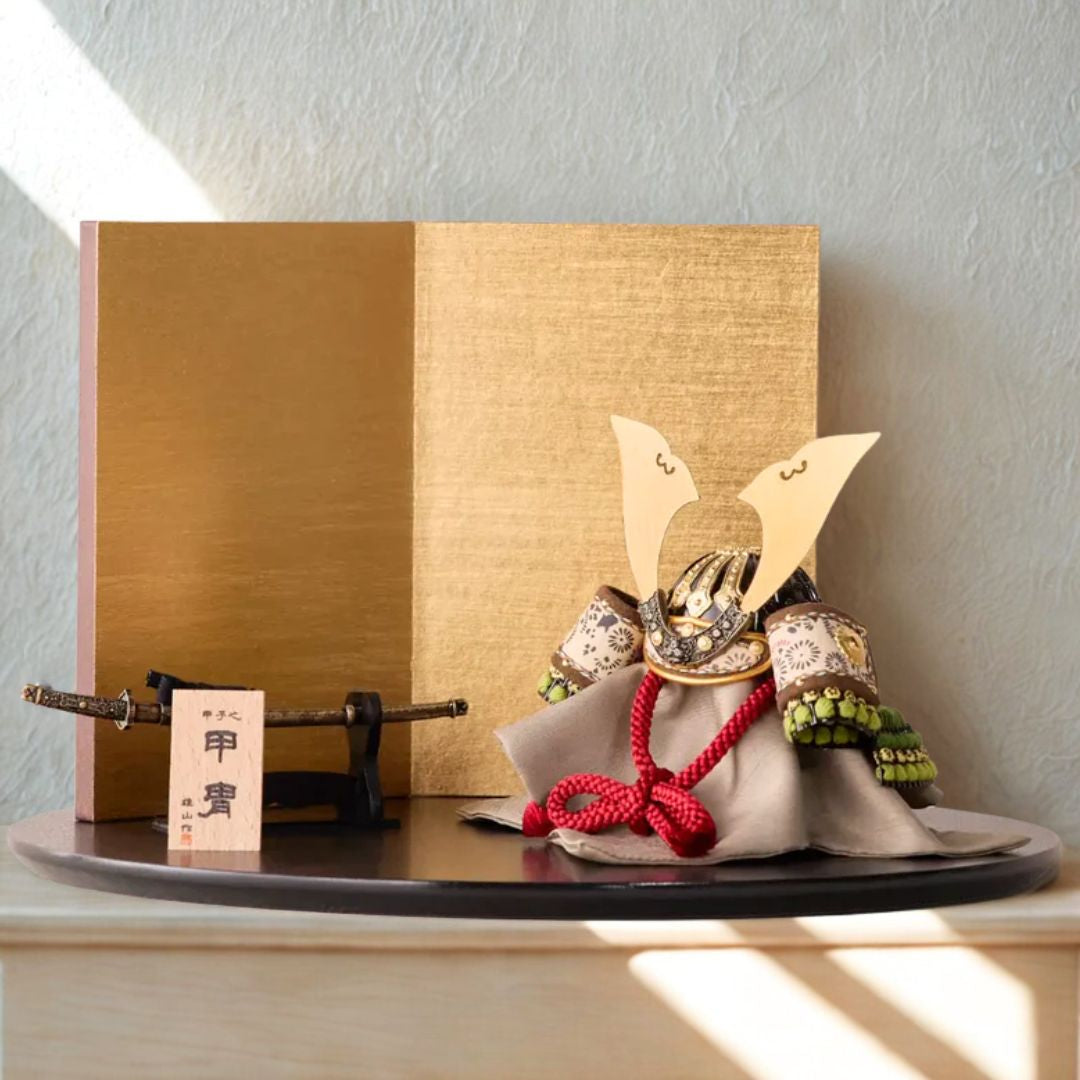 兜飾りセット | 大河兜 | 萌黄 | 鈴甲子 雄山【26/1/6以降順次配送】