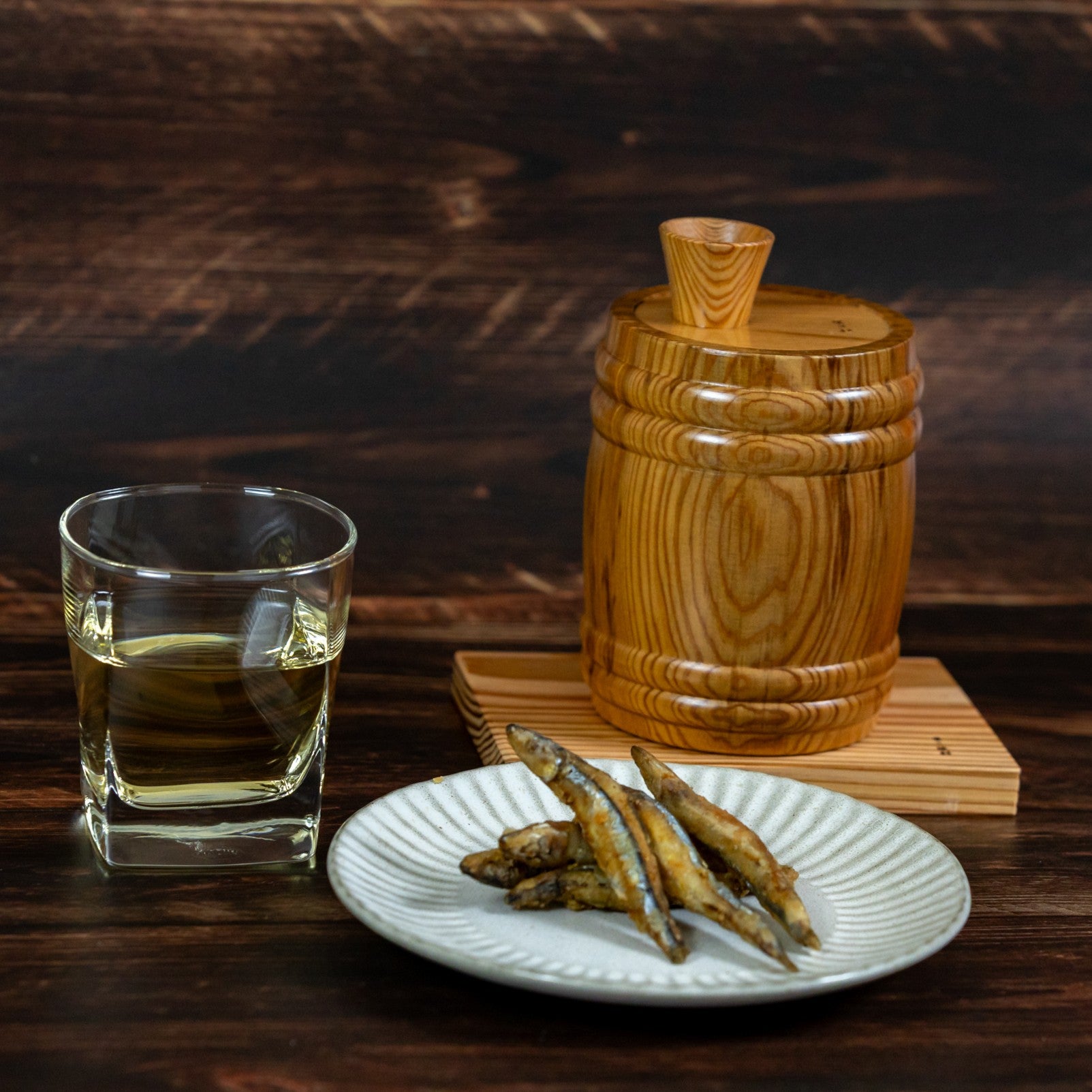 屋久杉 酒樽 | ミニ樽 | おちょこ付 | 屋久杉酒樽本舗