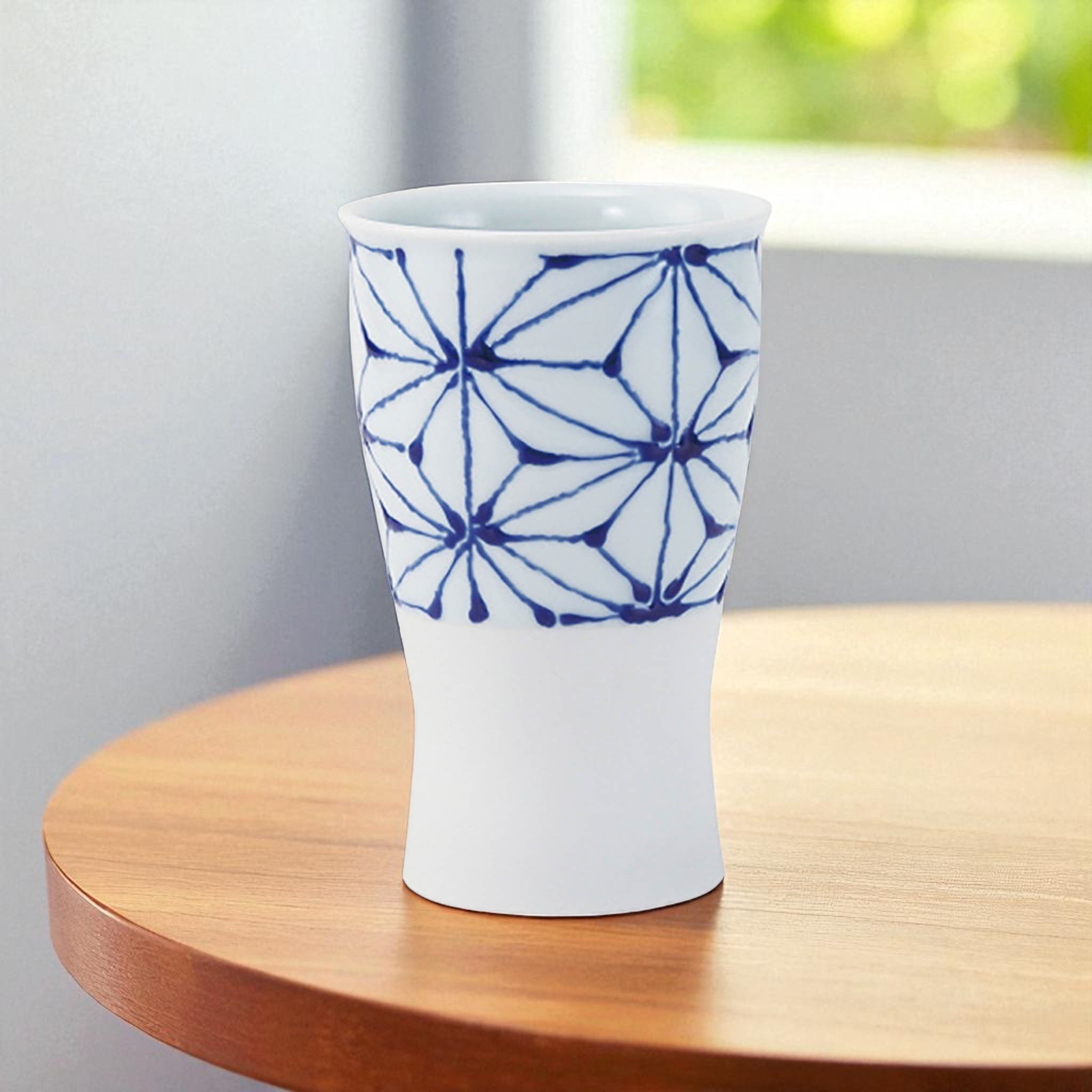 波佐見焼 カップ | 麻の葉 | 青 | 西海陶器