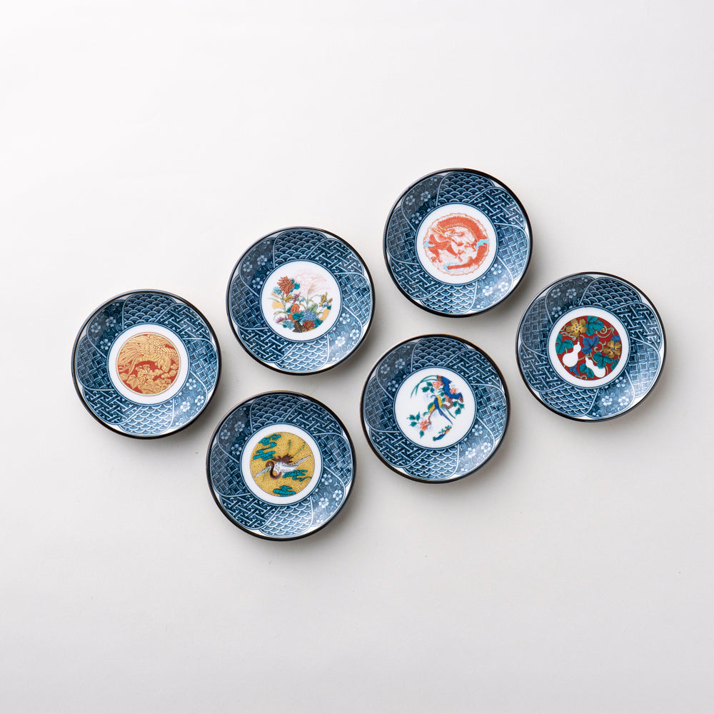 九谷焼 皿六客揃 | 3.3号 時代絵
