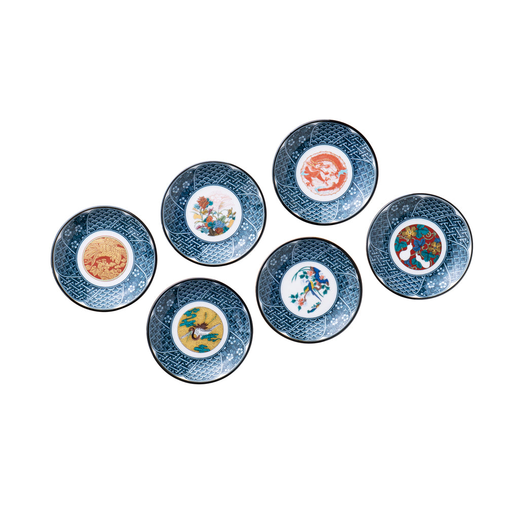 九谷焼 皿六客揃 | 3.3号 時代絵