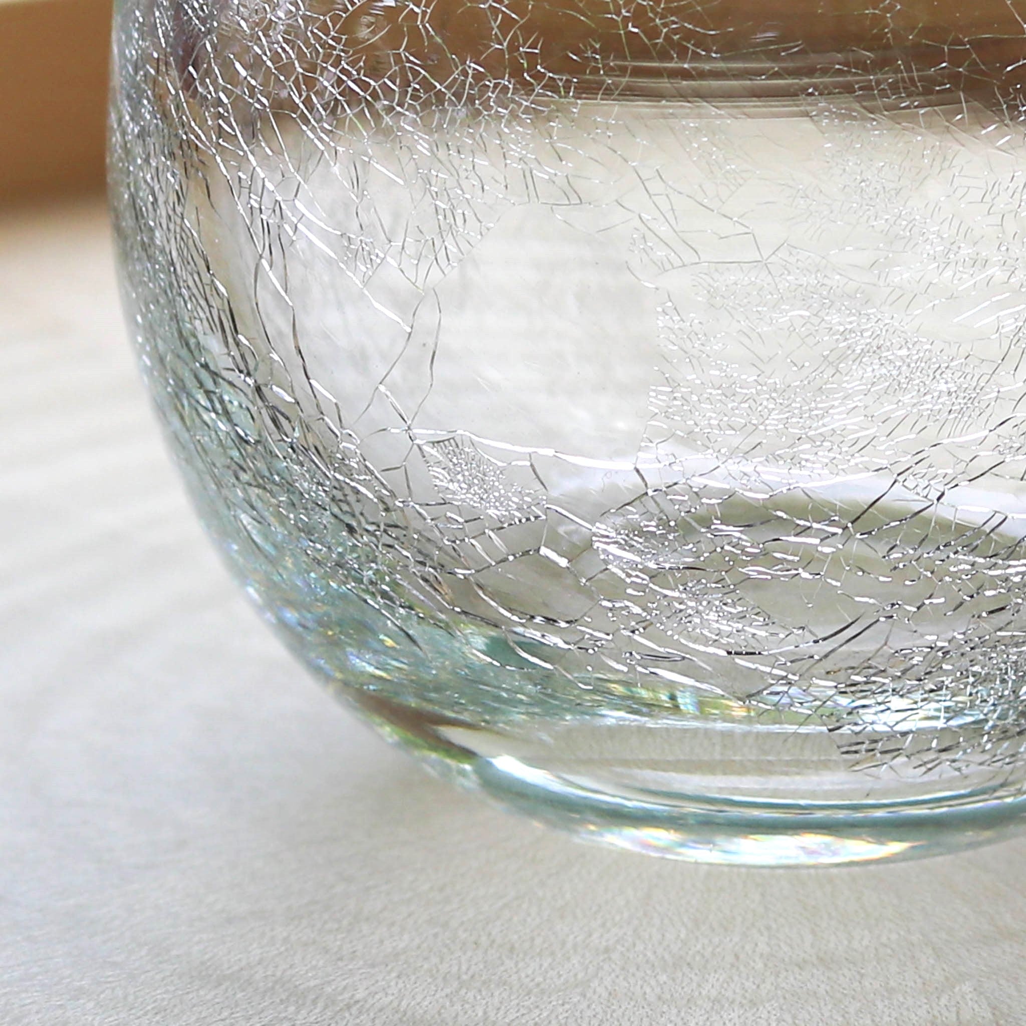 萩ガラス | 耐熱 内貫入ガラス | ロックグラス 丸 クリア | 萩ガラス工房