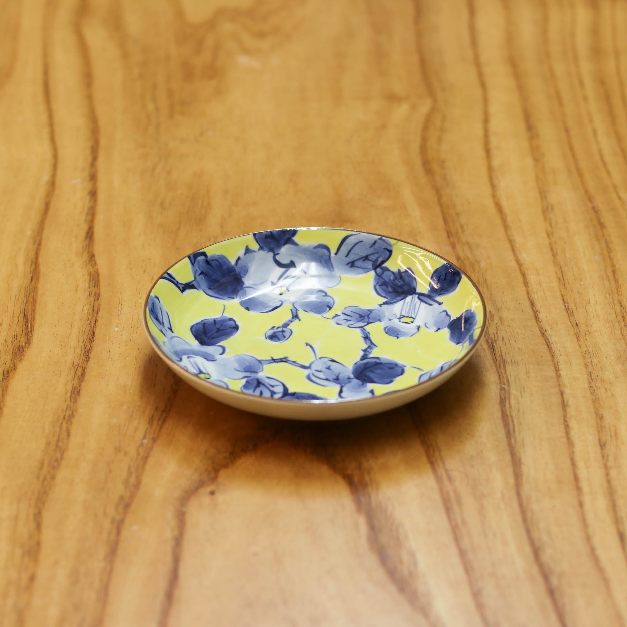 波佐見焼 皿 | 色絵花紋 5寸皿 | 黄 3枚セット | 浜陶
