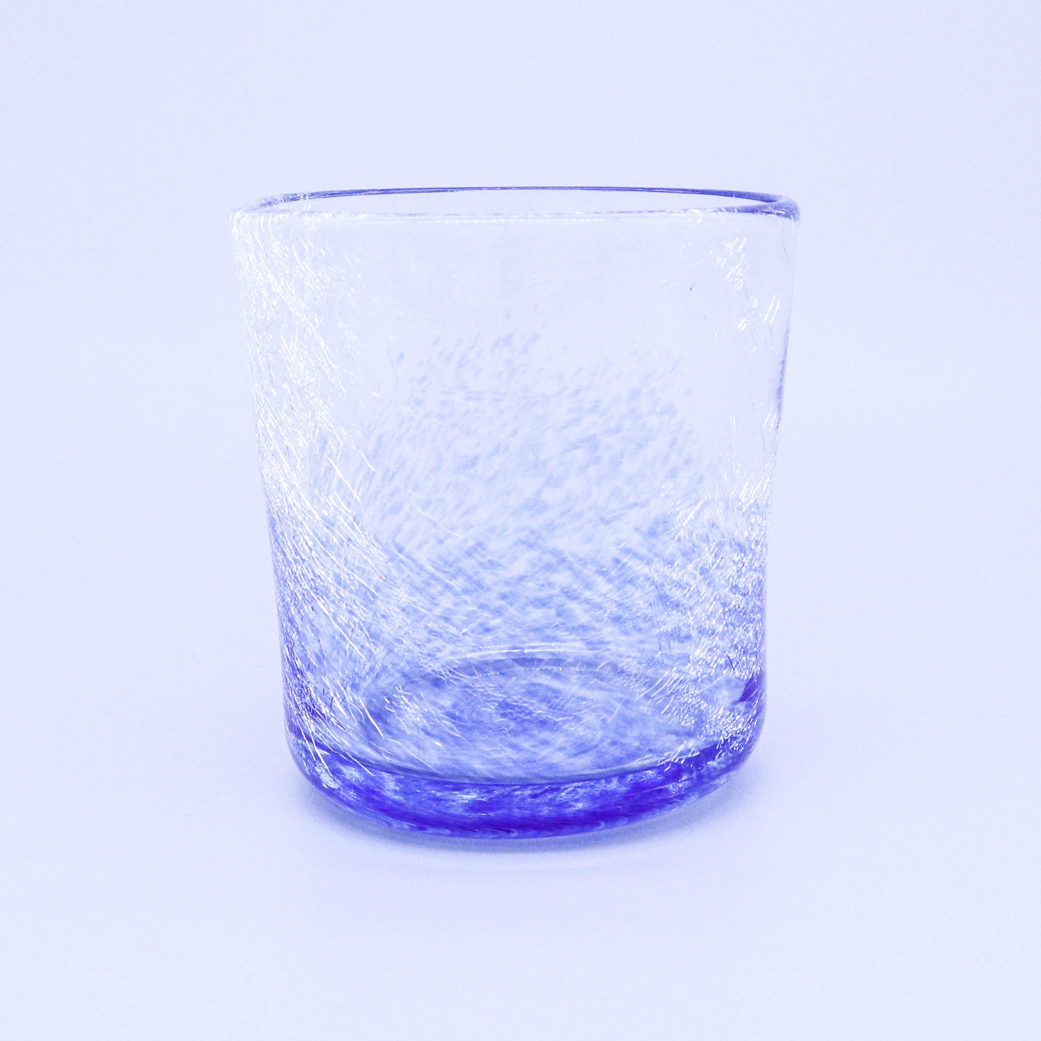 萩ガラス | 耐熱 内貫入ガラス | ロックグラス 角 ブルー | 萩ガラス工房