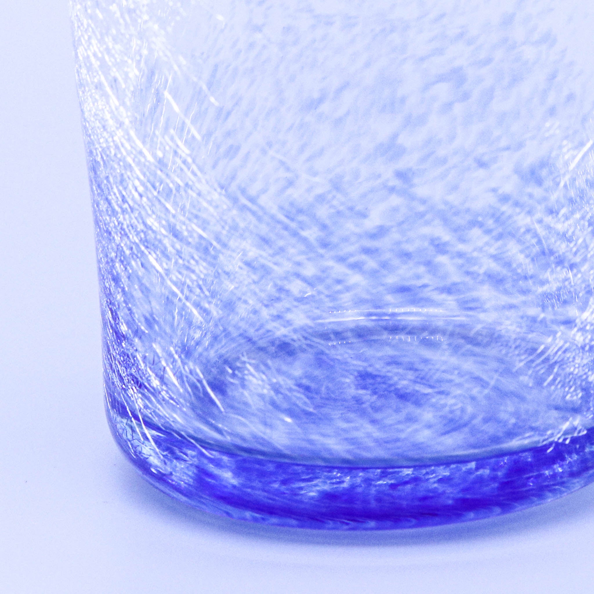 萩ガラス | 耐熱 内貫入ガラス | ロックグラス 角 ブルー | 萩ガラス工房