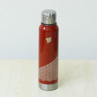 越前塗り マグボトル | URUSHI umbrella bottle（うるしアンブレラボトル） | 波千鳥 | 朱 | 土直漆器
