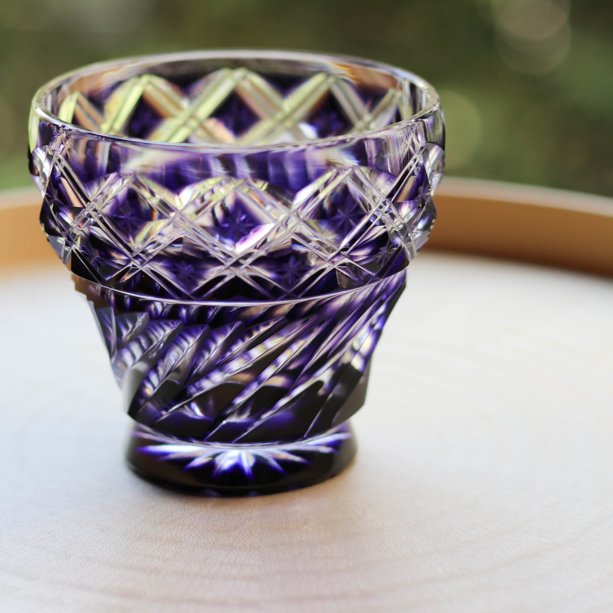 薩摩切子 クリスタルグラス | フリーカップ  | 金紫 | 薩摩びーどろ工芸