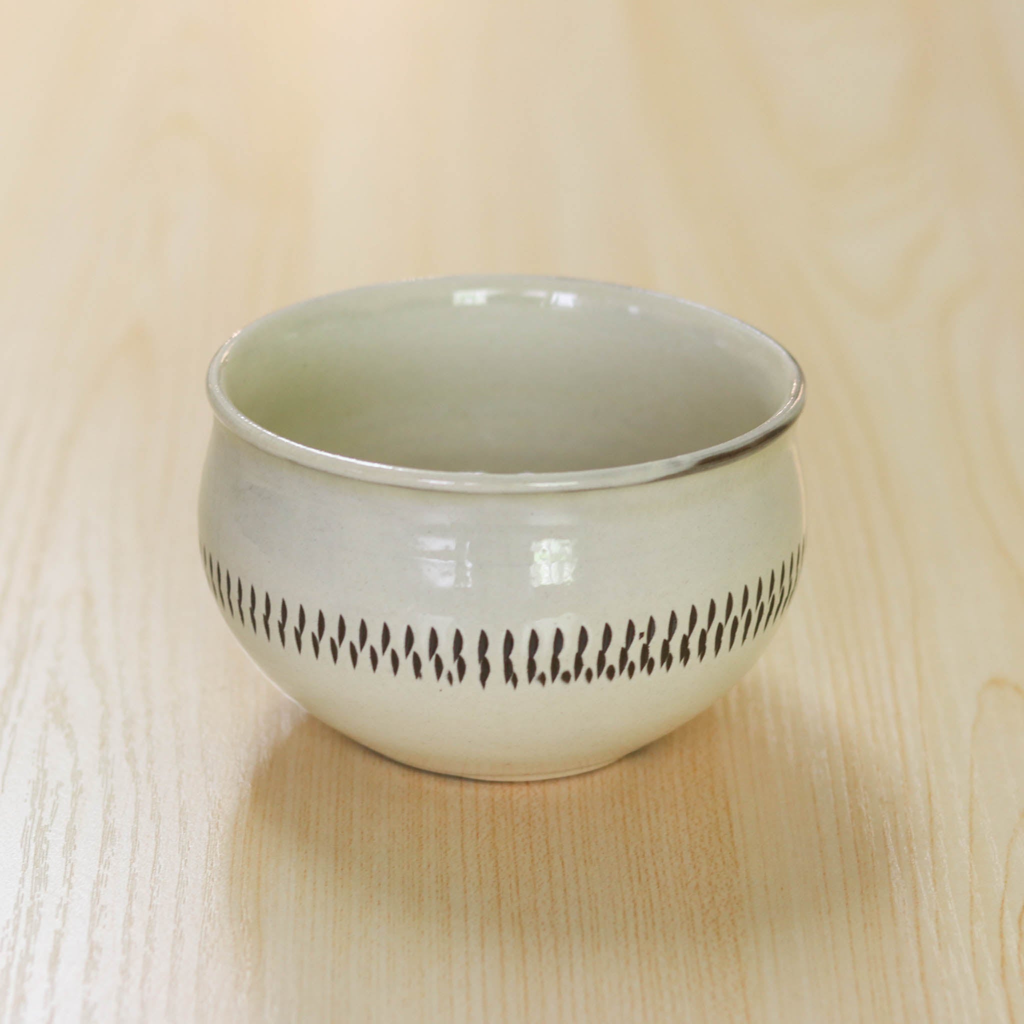 小鹿田焼 | カフェオレカップ | 白とび | 小袋定雄窯