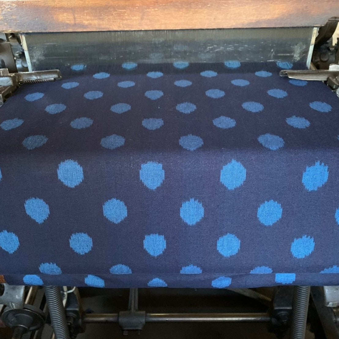 久留米絣 子供用 | もんぺっぺ スタイチーフ | 大玉ブルー | TAKUMI Collection