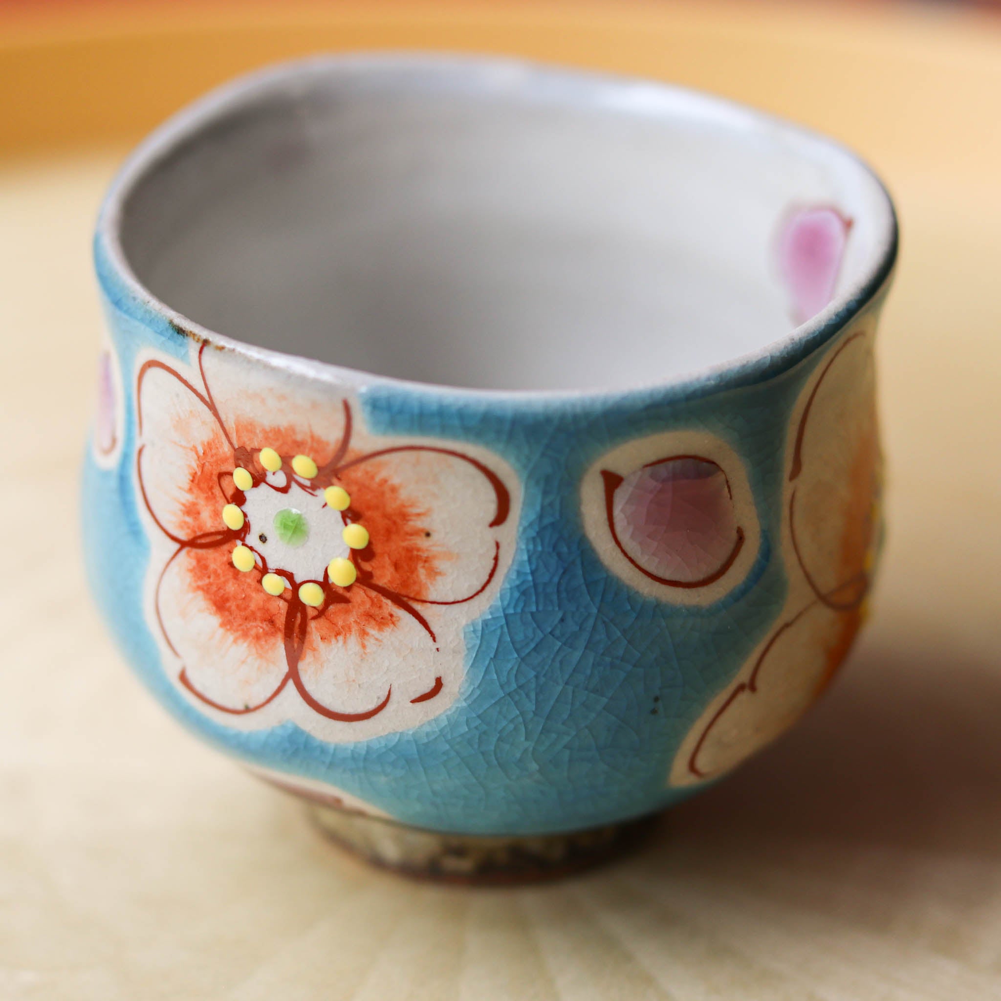 九谷焼 酒器 | ぐい呑み | トルコ花うらら | 虚空蔵窯