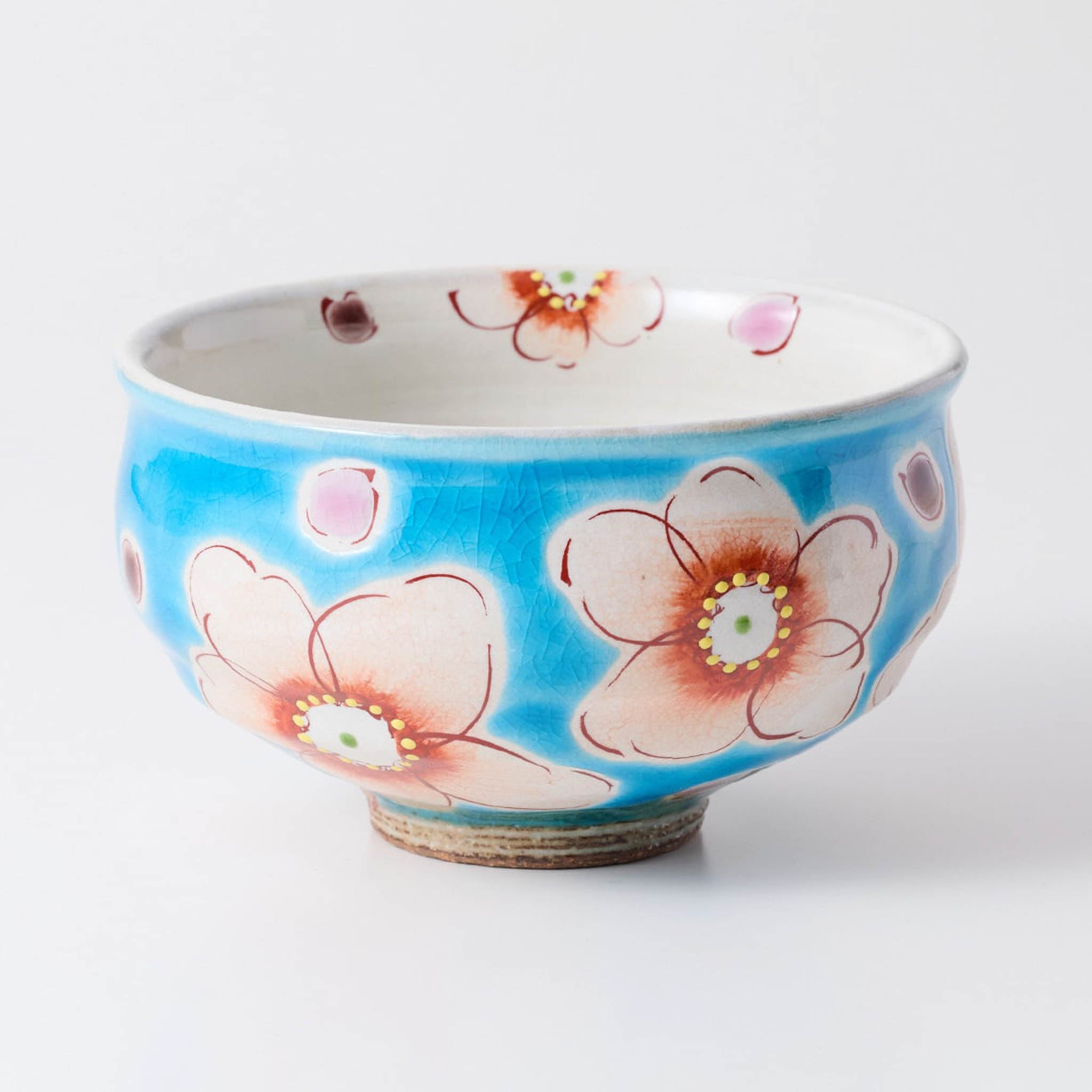 九谷焼 | 抹茶碗 | トルコ花うらら | 虚空蔵窯