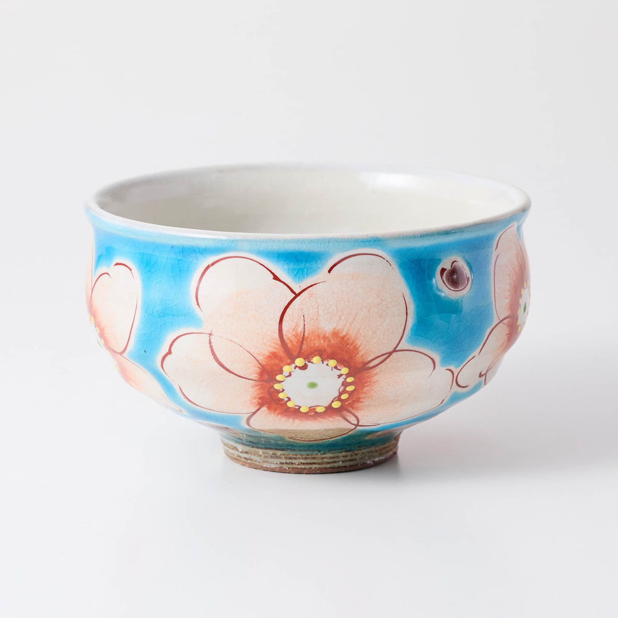 九谷焼 | 抹茶碗 | トルコ花うらら | 虚空蔵窯