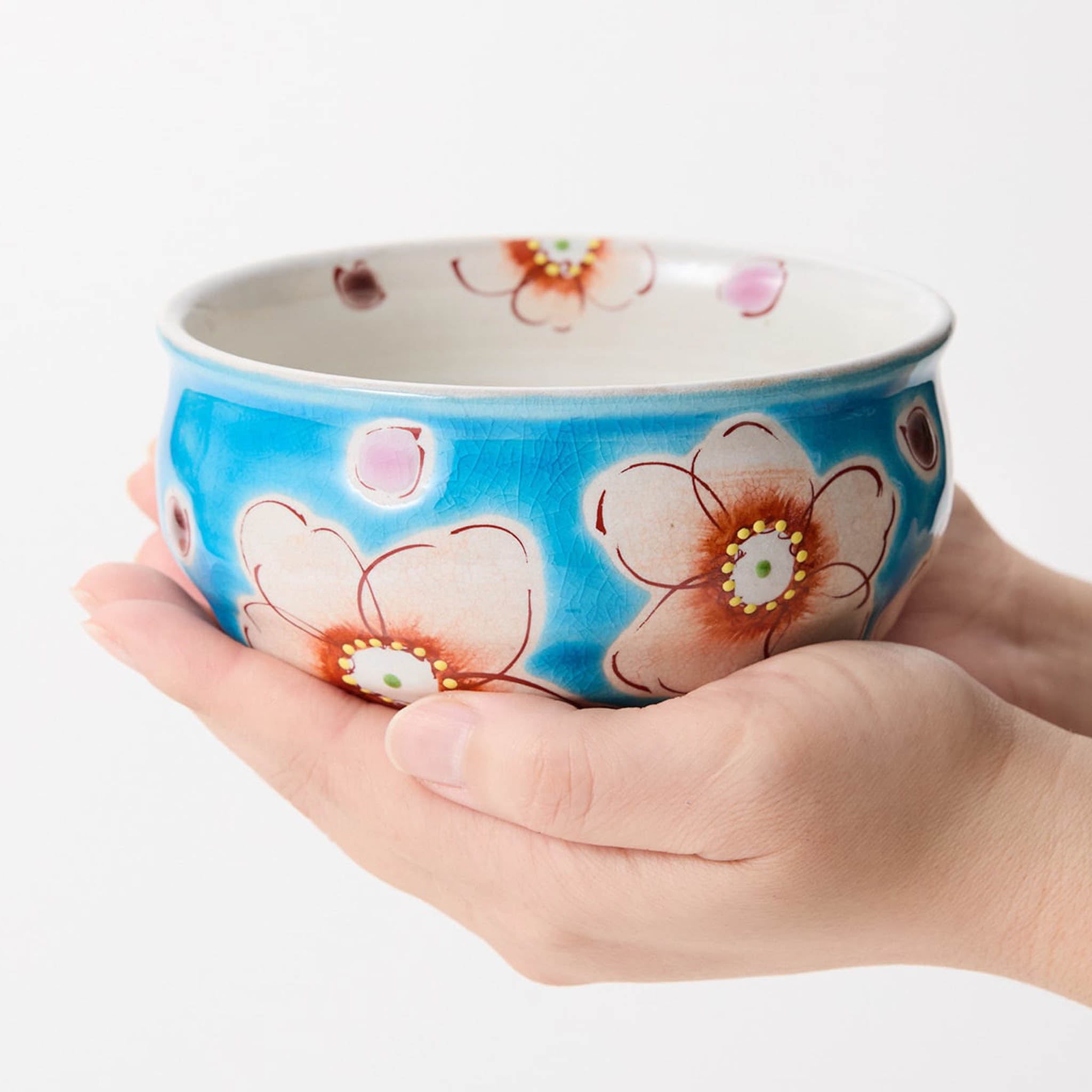 九谷焼 | 抹茶碗 | トルコ花うらら | 虚空蔵窯