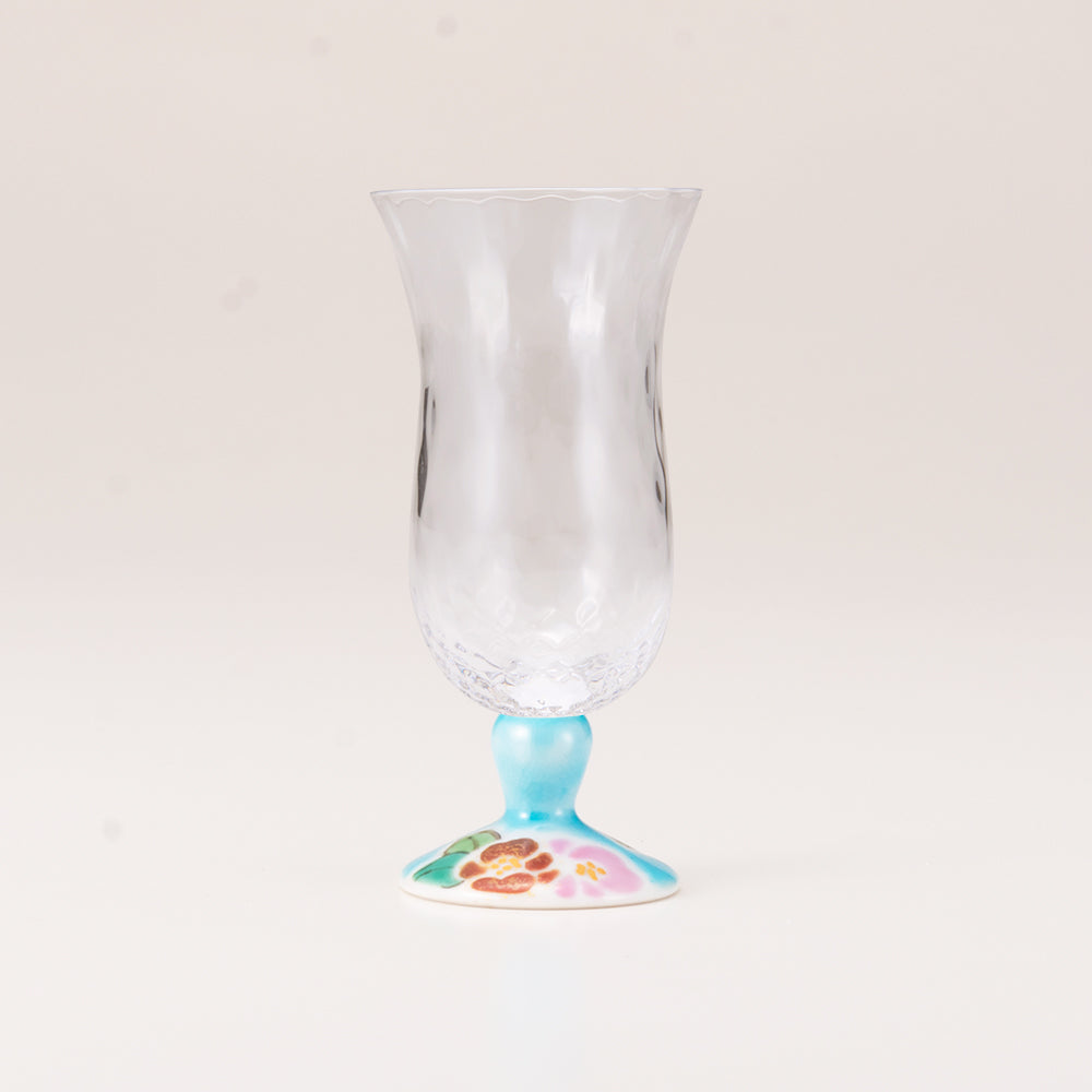 九谷和グラス | 冷酒グラス | 格子 | 選べる台座6種 | 清峰堂