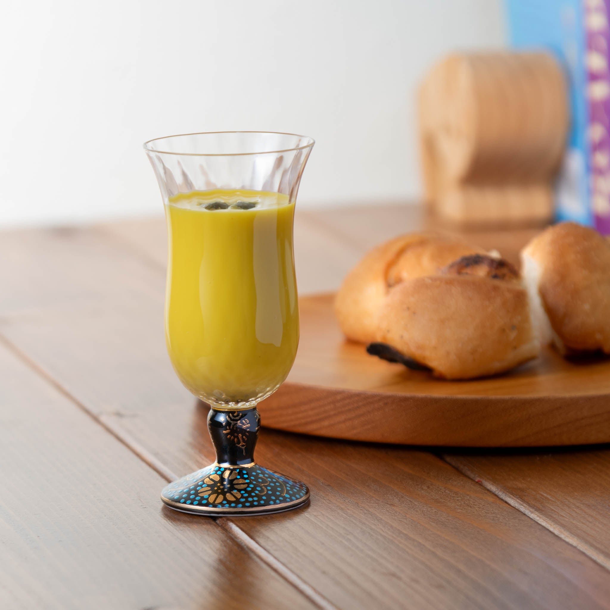 九谷和グラス | 冷酒グラス | 格子 | 選べる台座6種 | 清峰堂