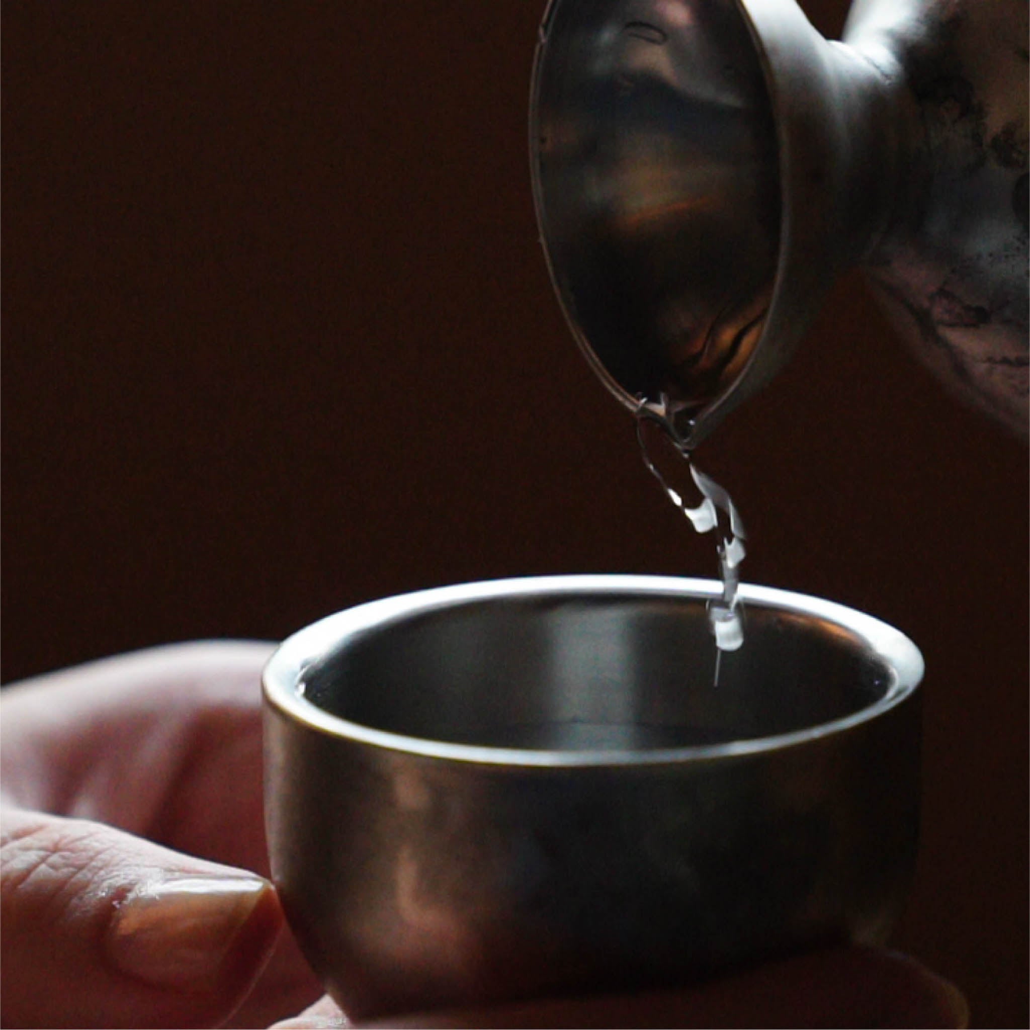 酒器セット | 折燕ORI-EN | ANTIQUE SILVER 二重ぐい呑＋徳利1.5L | アルチザン