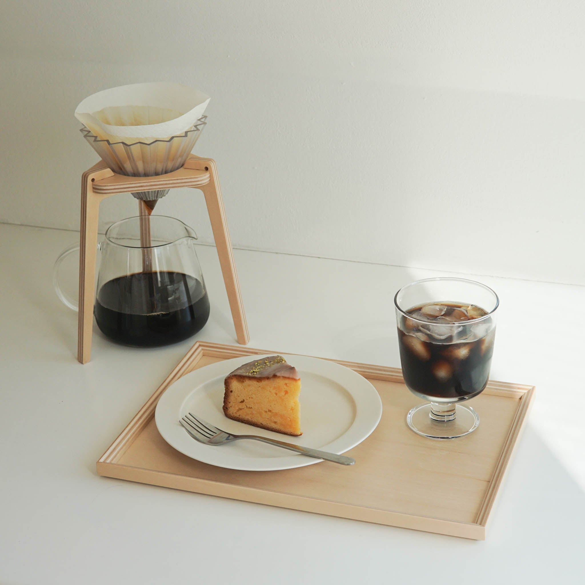 木工品 コーヒードリップ | tripod coffee dripper stand | snow white | PLYWOOD laboratory