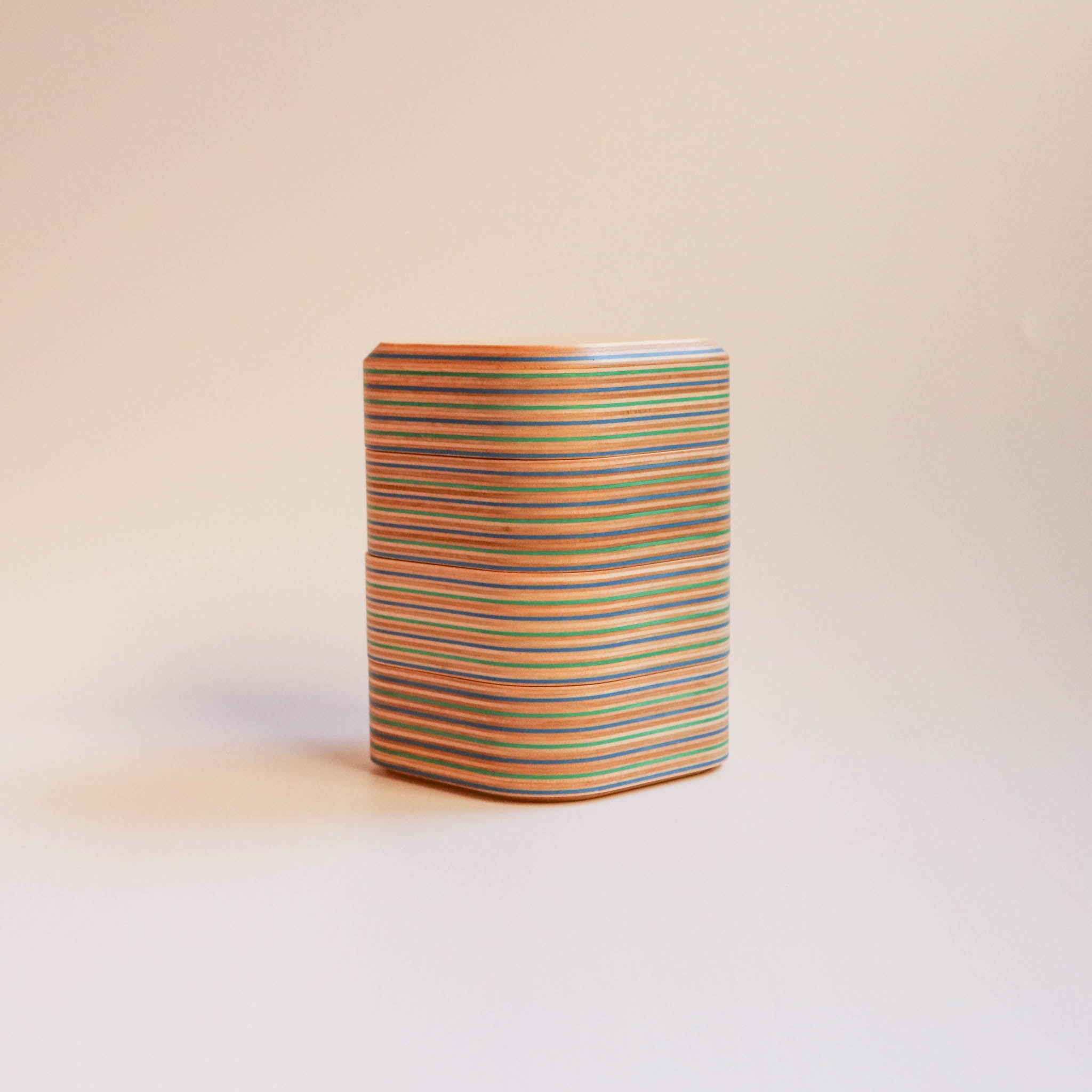 木工品 トレー | tower - round square | blue-green | PLYWOOD laboratory