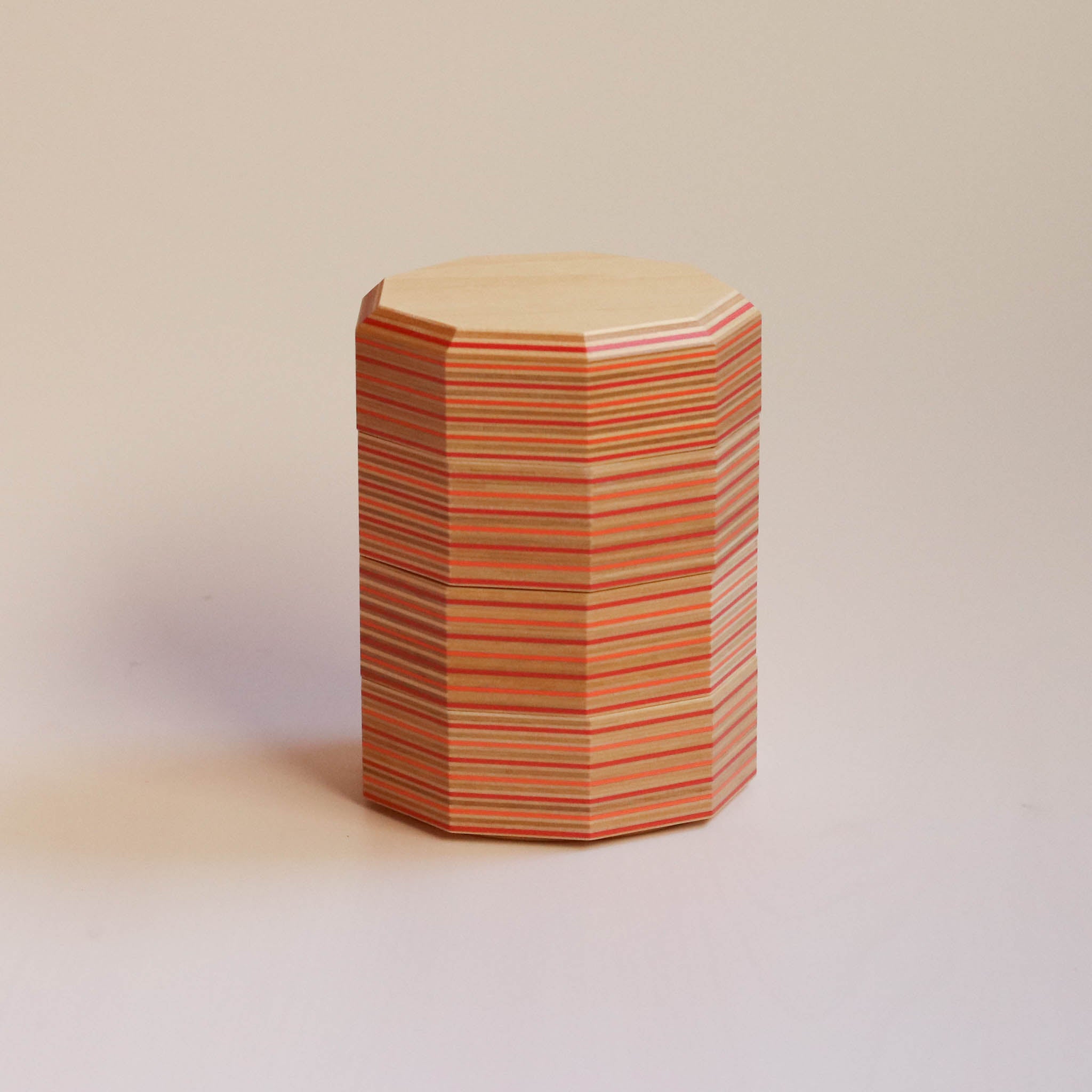 木工品 トレー | tower - polygon | red-orange | PLYWOOD laboratory