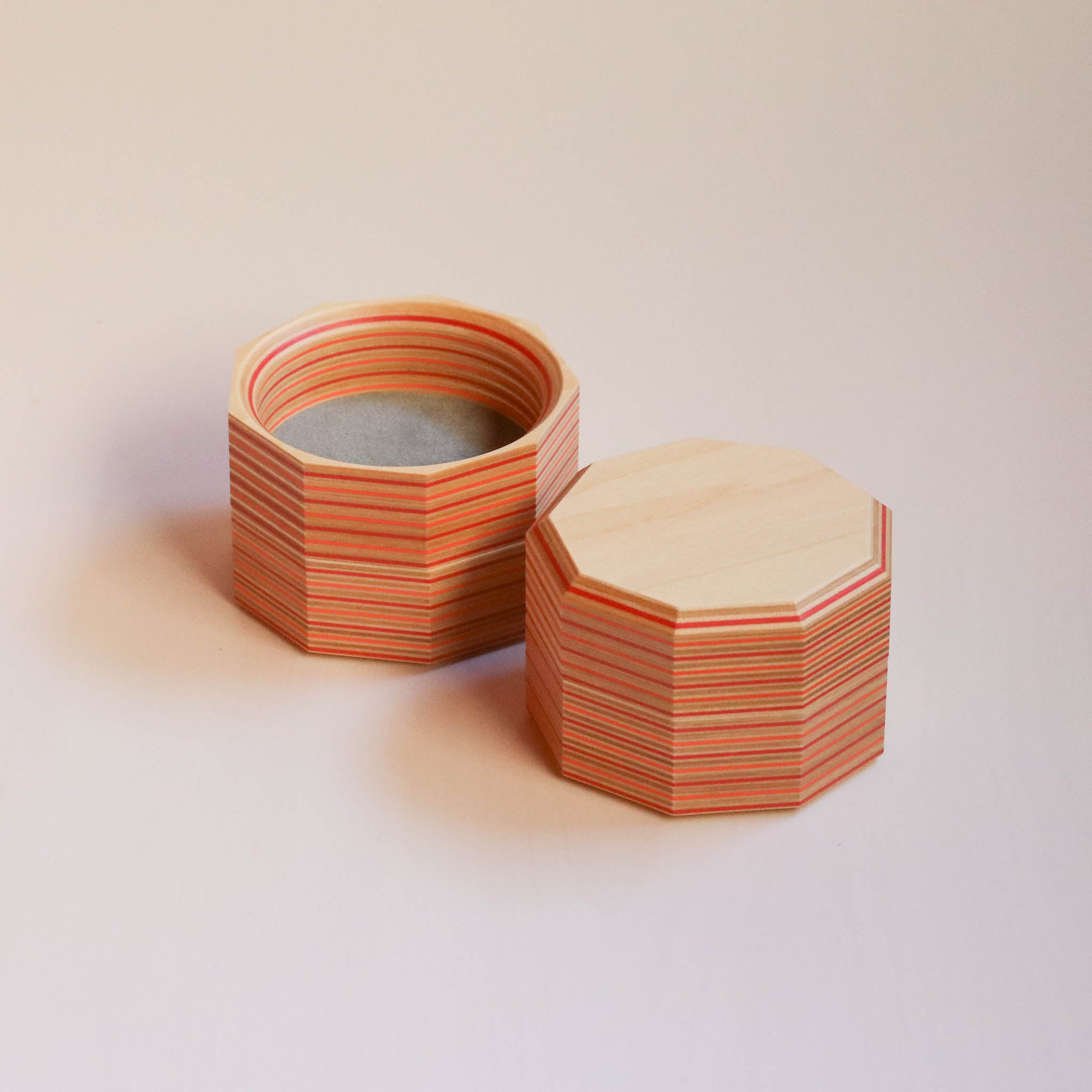 木工品 トレー | tower - polygon | red-orange | PLYWOOD laboratory