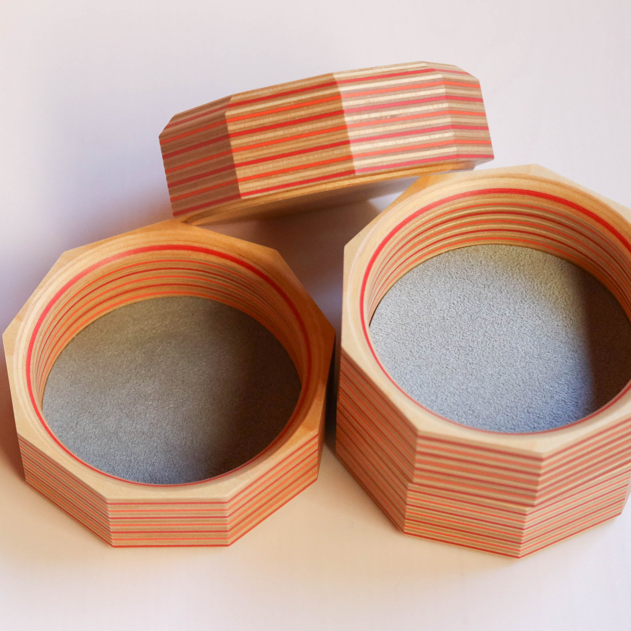 木工品 トレー | tower - polygon | red-orange | PLYWOOD laboratory