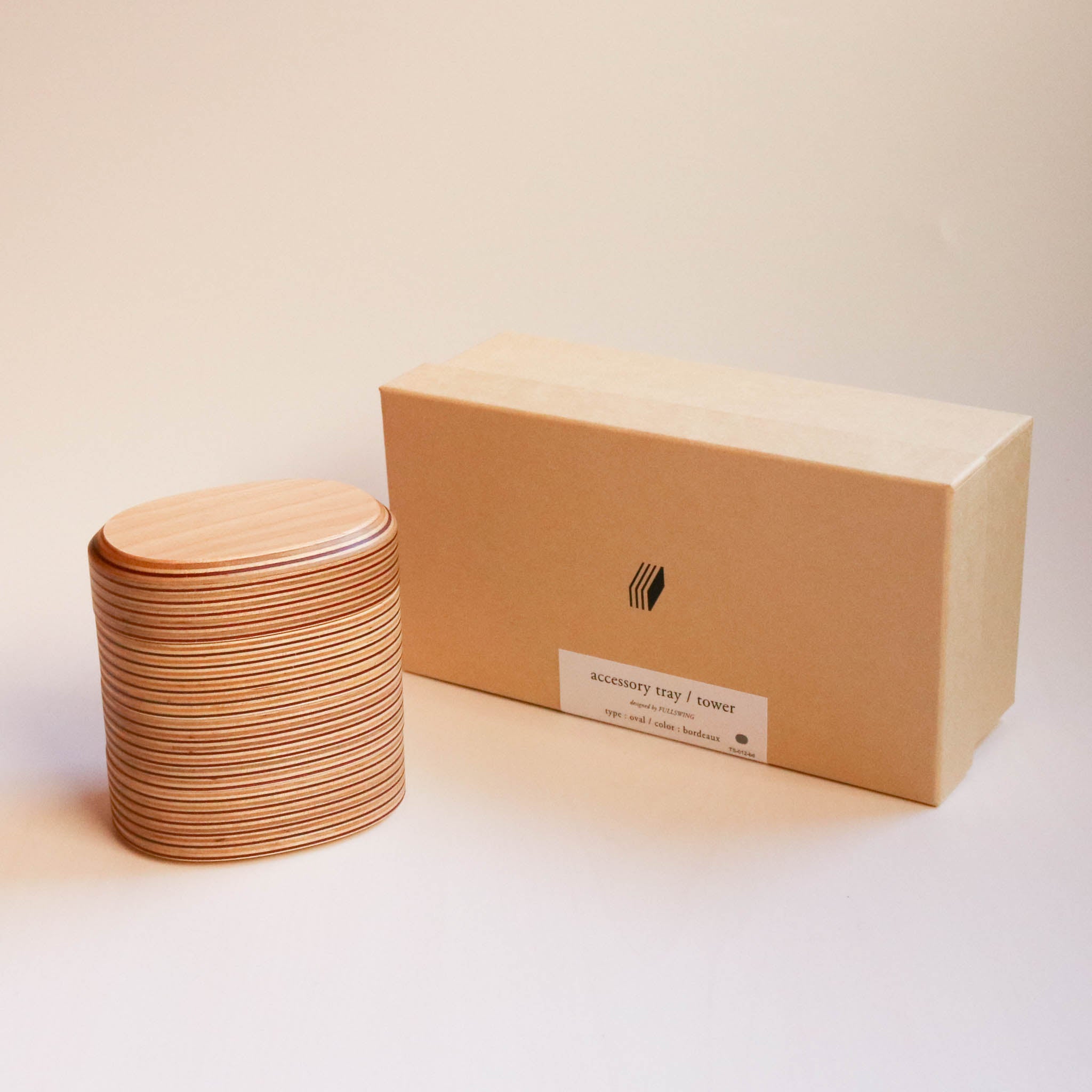 木工品 トレー | tower - oval | bordeaux | PLYWOOD laboratory