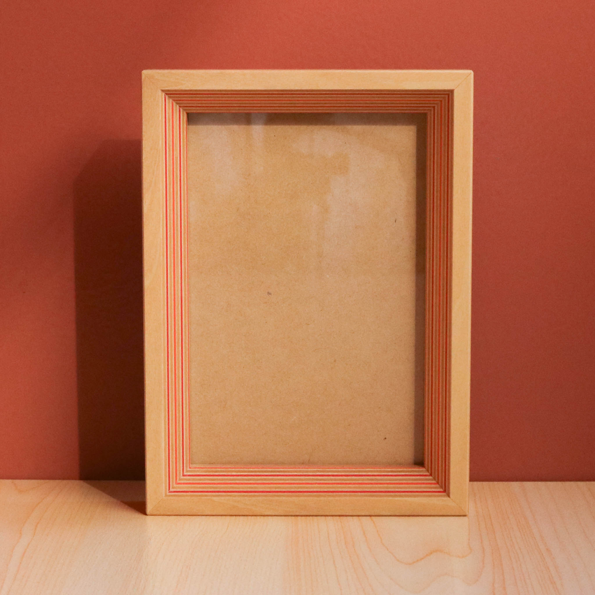木工品 フォトフレーム | PW frame S2 | red-orange | PLYWOOD laboratory