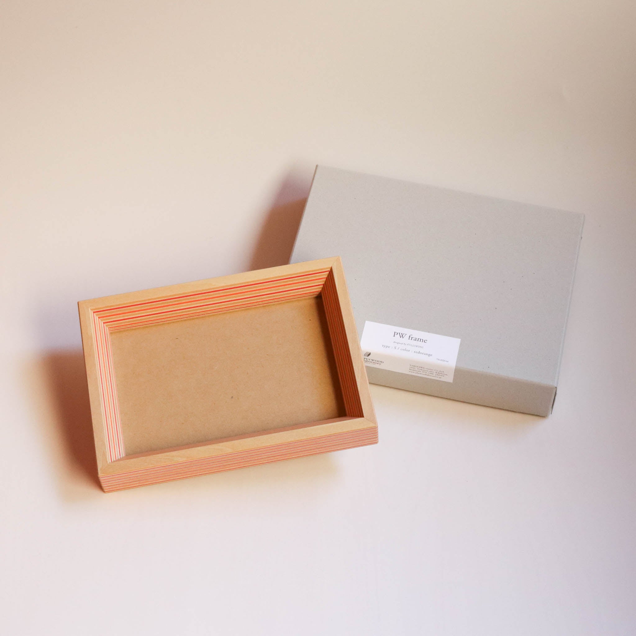 木工品 フォトフレーム | PW frame  S2 | red-orange | PLYWOOD laboratory