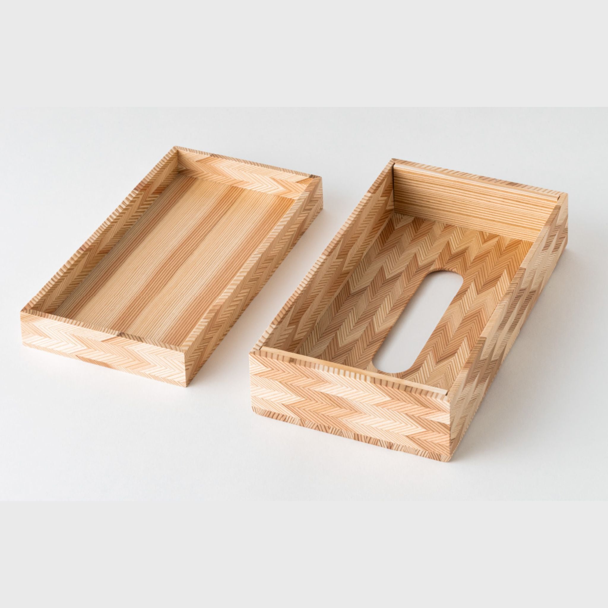 木工製品 ティッシュケース | 矢絣 | L | ミマツ工芸