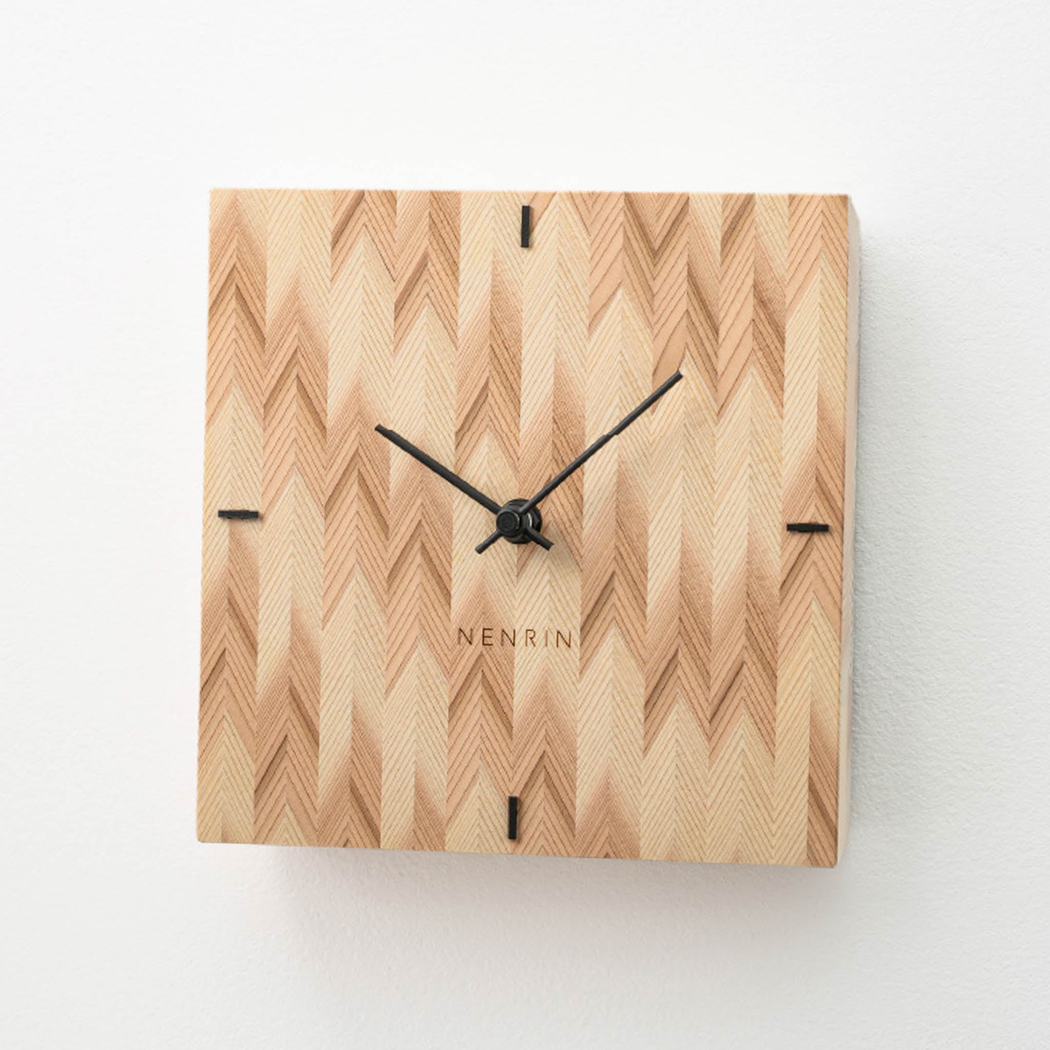 木工製品 時計 | NENRIN CLOCK 175 | 矢絣 | ミマツ工芸