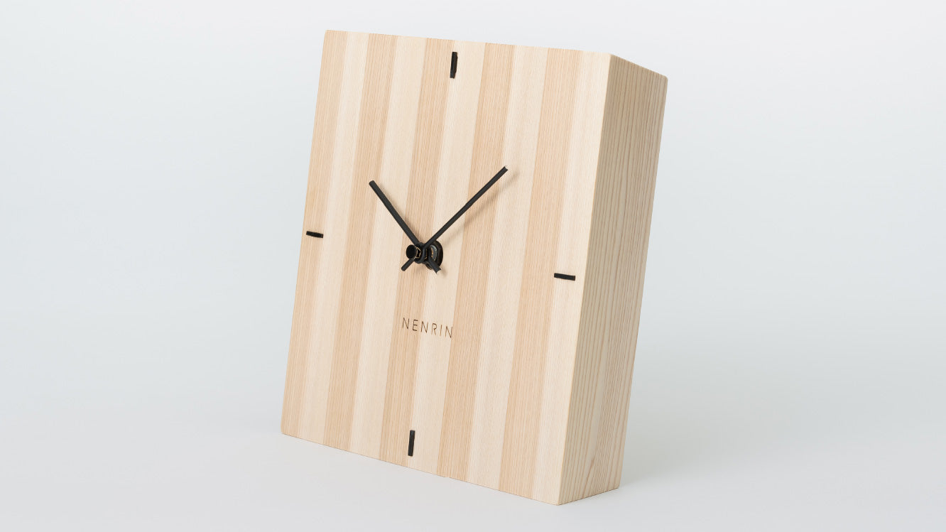 木工製品 時計 | NENRIN CLOCK 175 | 縞 | ミマツ工芸