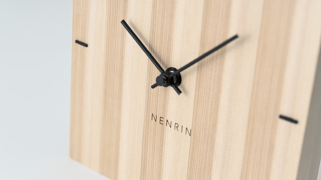 木工製品 時計 | NENRIN CLOCK 175 | 縞 | ミマツ工芸