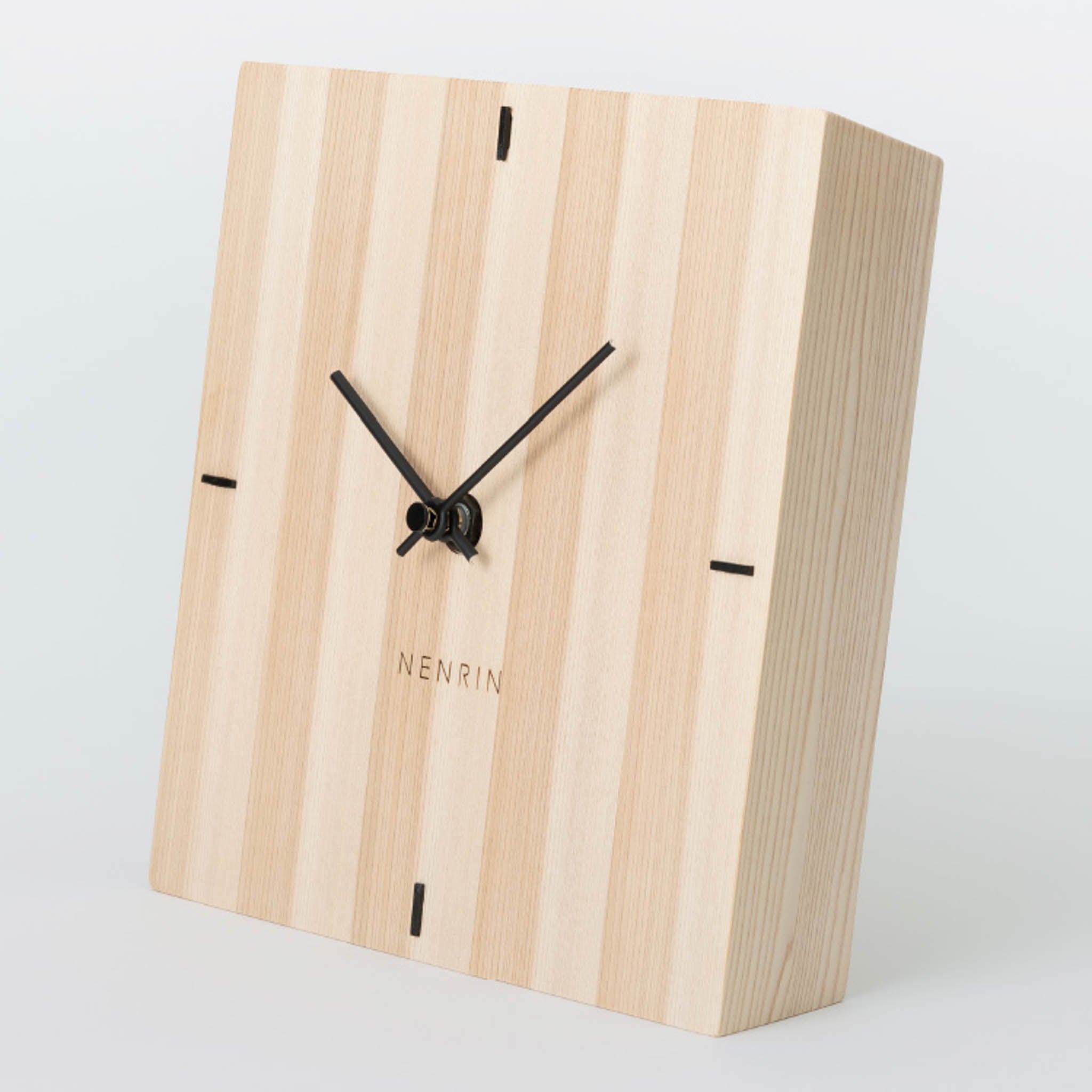 木工製品 時計 | NENRIN CLOCK 175 | 縞 | ミマツ工芸