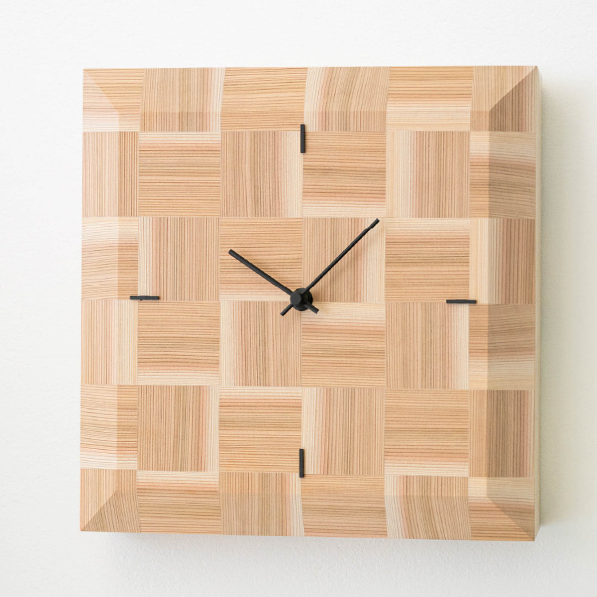 木工製品 時計 | NENRIN CLOCK 245 | 市松 | ミマツ工芸