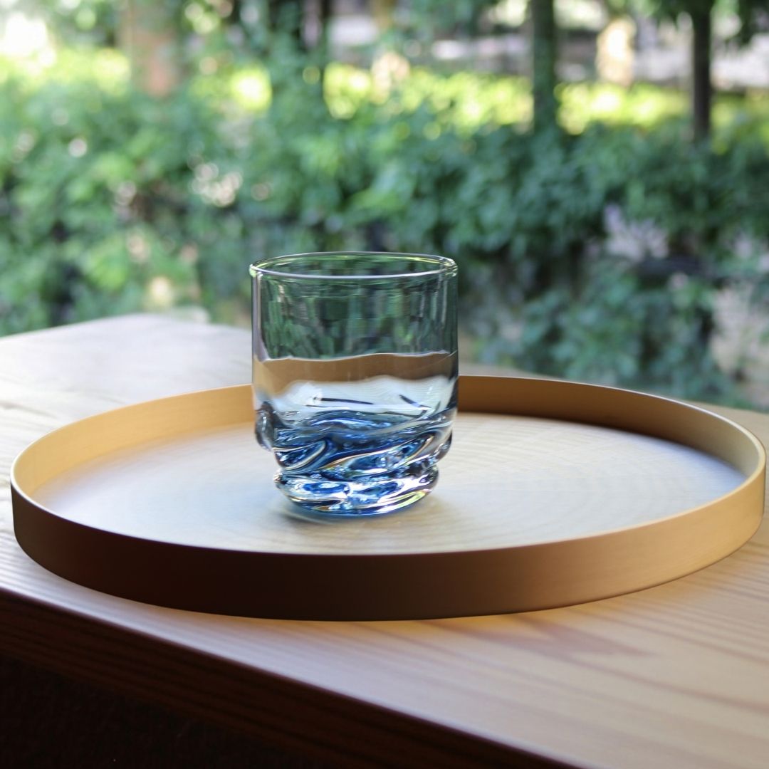 ロックグラス ペア | 能登藍 のとブルー | 流 | 能登島ガラス工房